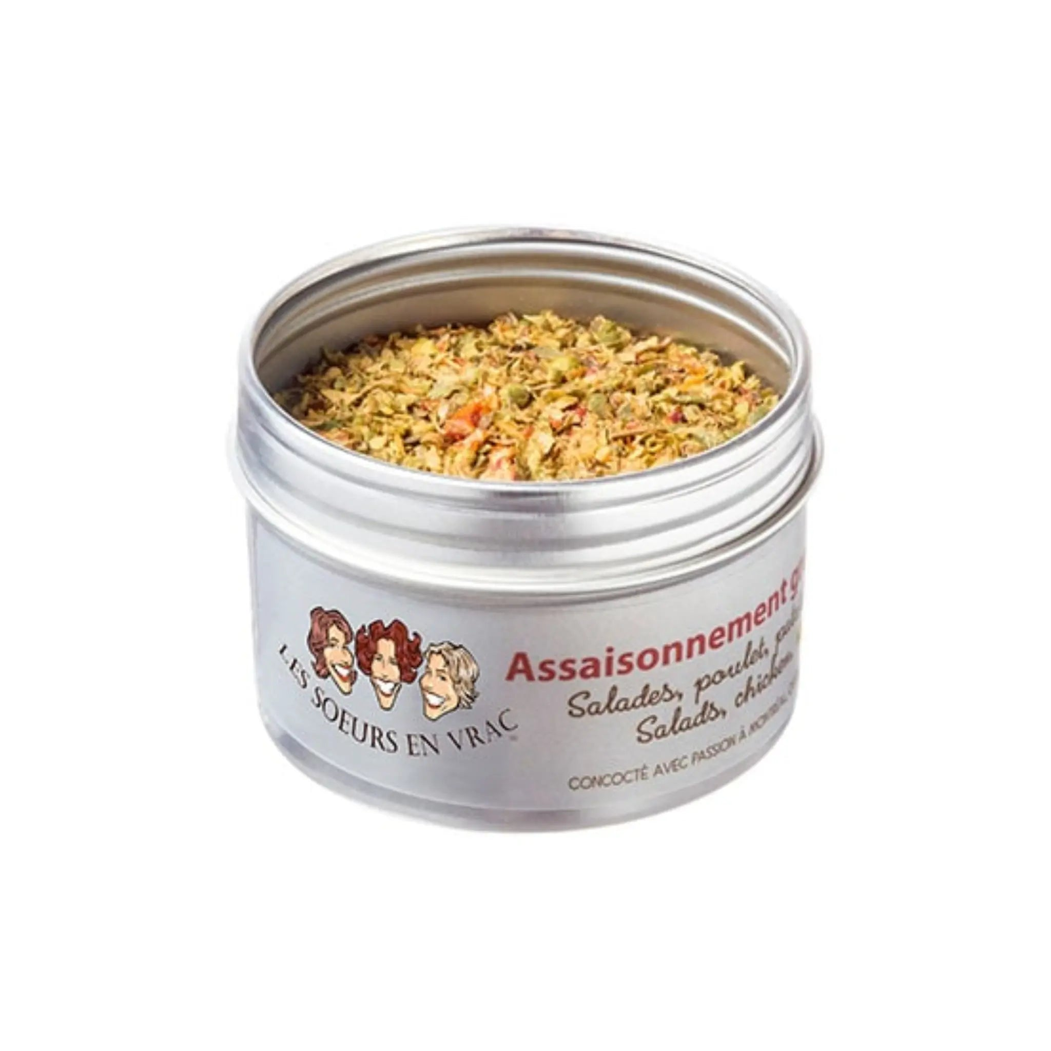 Assaisonnement grec 64 g Les Soeurs en vrac mélange citron épices fraîcheur marinade vinaigrette