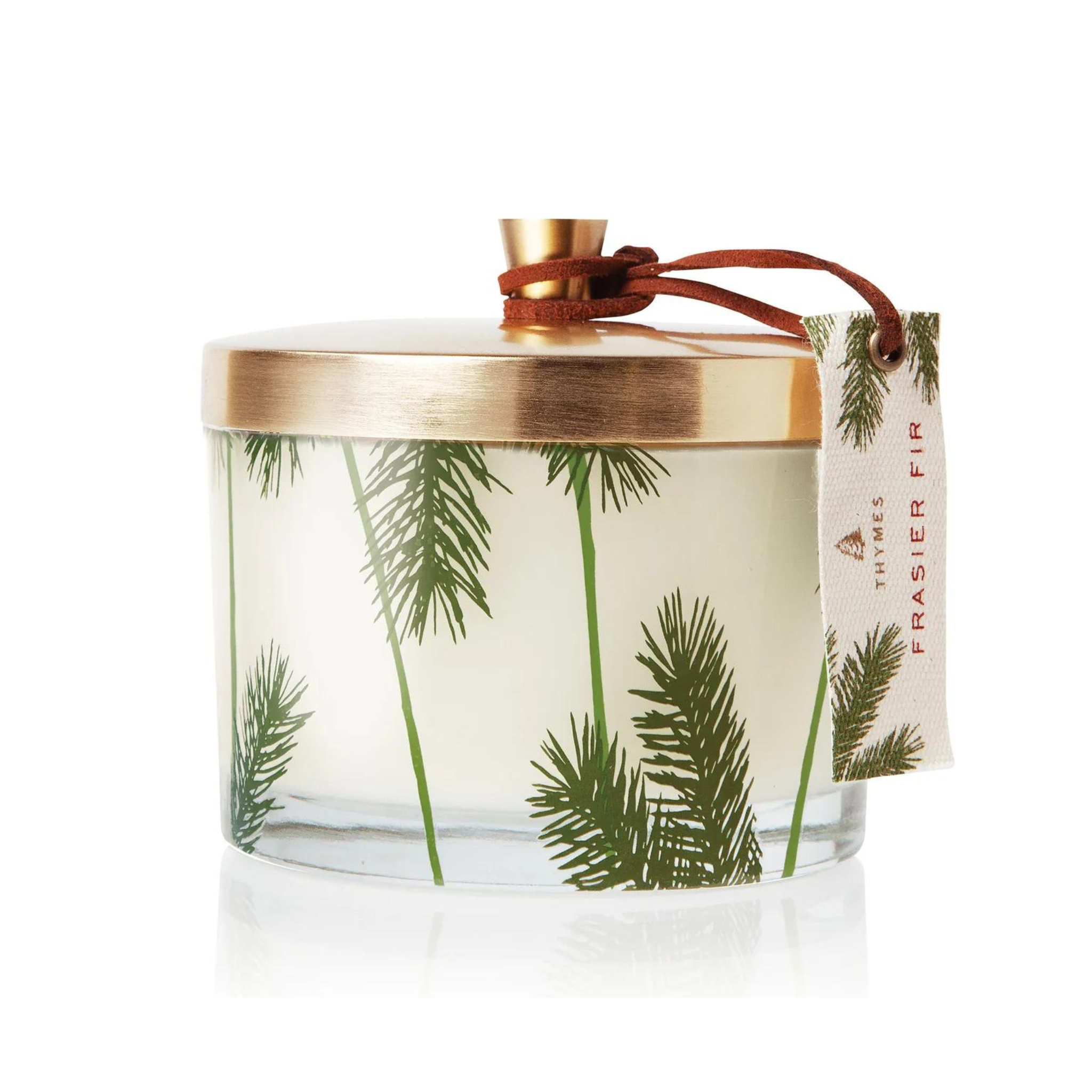Chandelle à 3 mèches Frasier Fir avec motif d’aiguilles de pin 340ml - Thymes