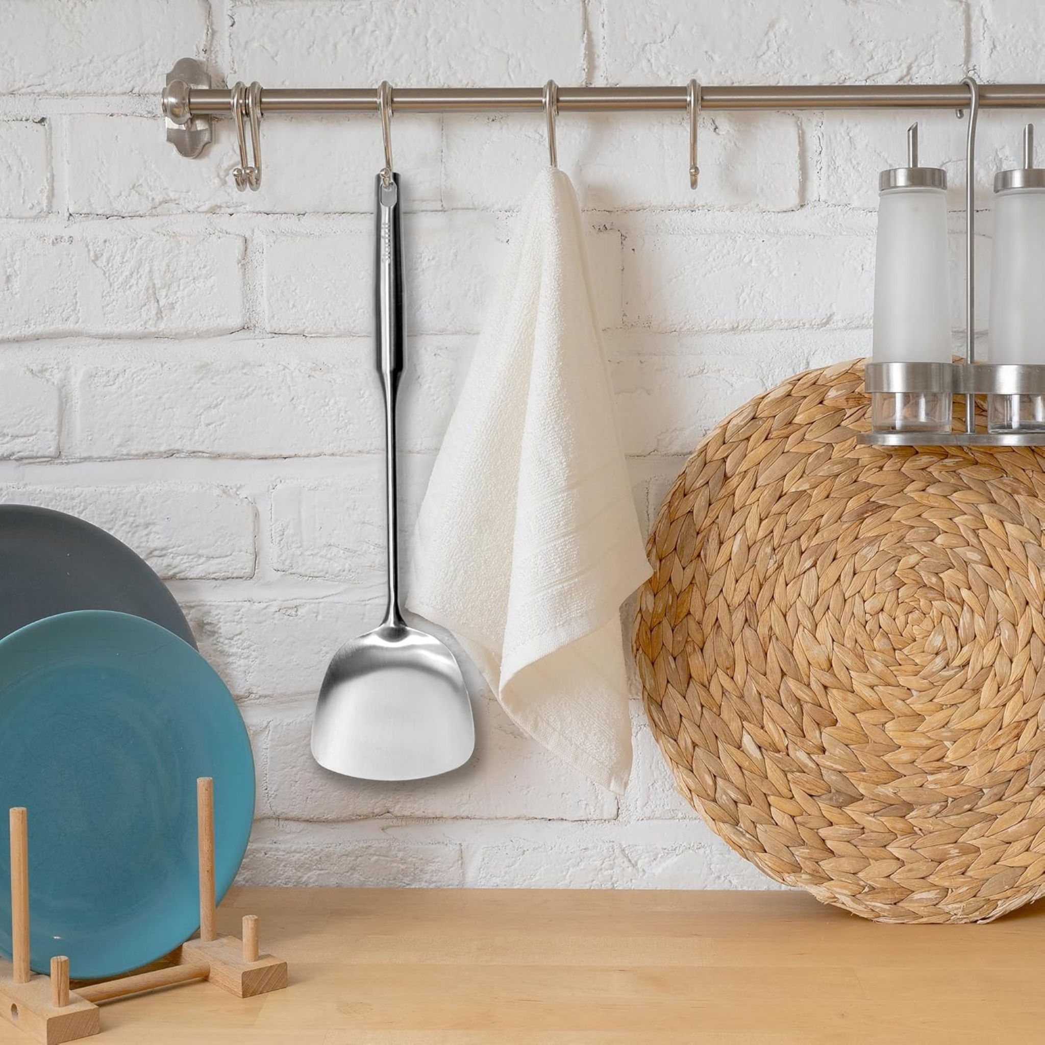 Spatule asiatique en inox 14.8" - Starfrit