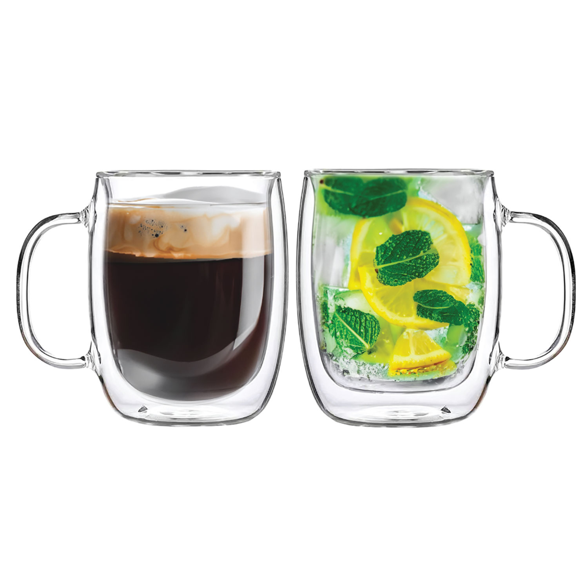 Ensemble de 2 tasses en verre à double paroi 250 ml