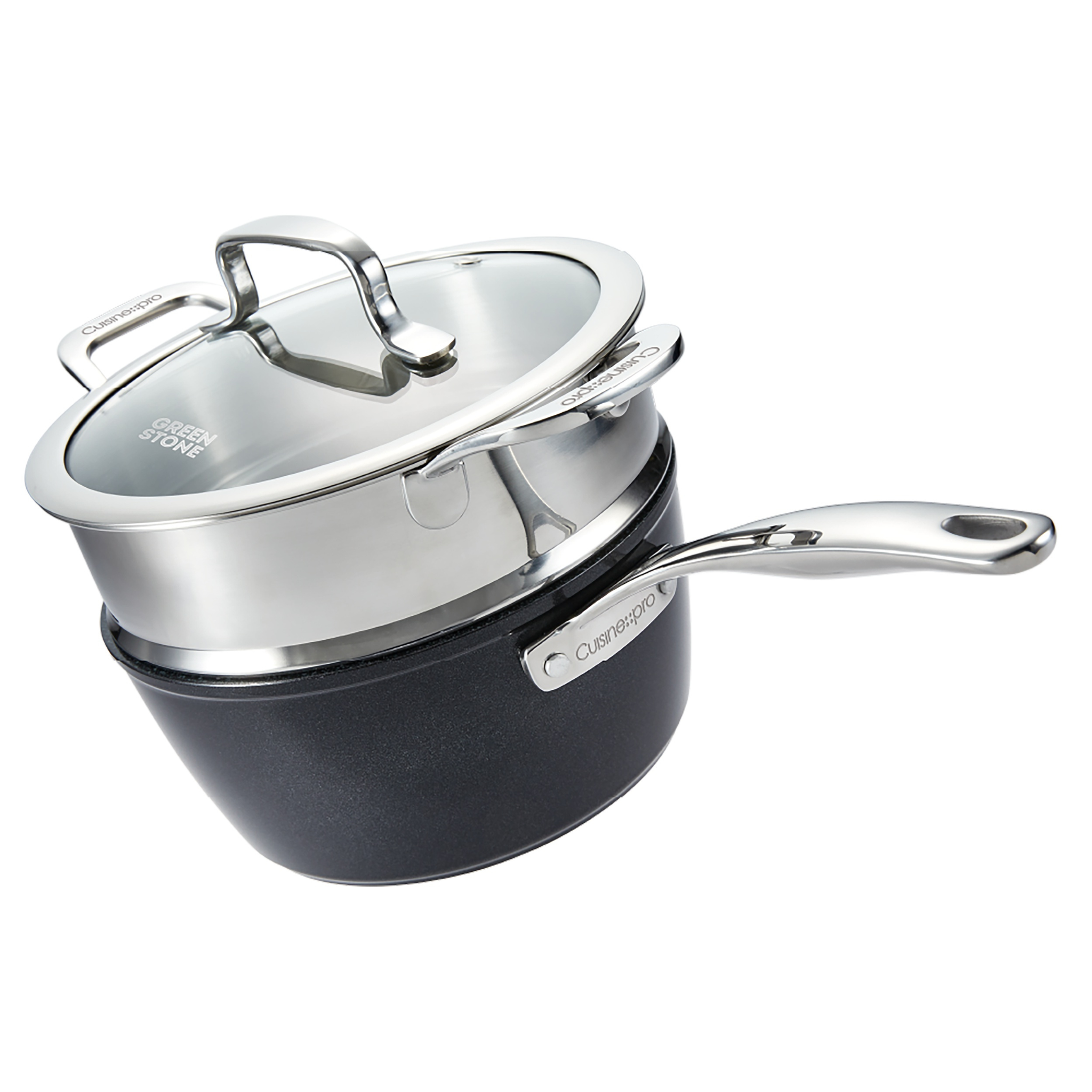 Casserole avec panier vapeur et couvercle GREEN STONE™ 20 cm – Cuisine::pro®