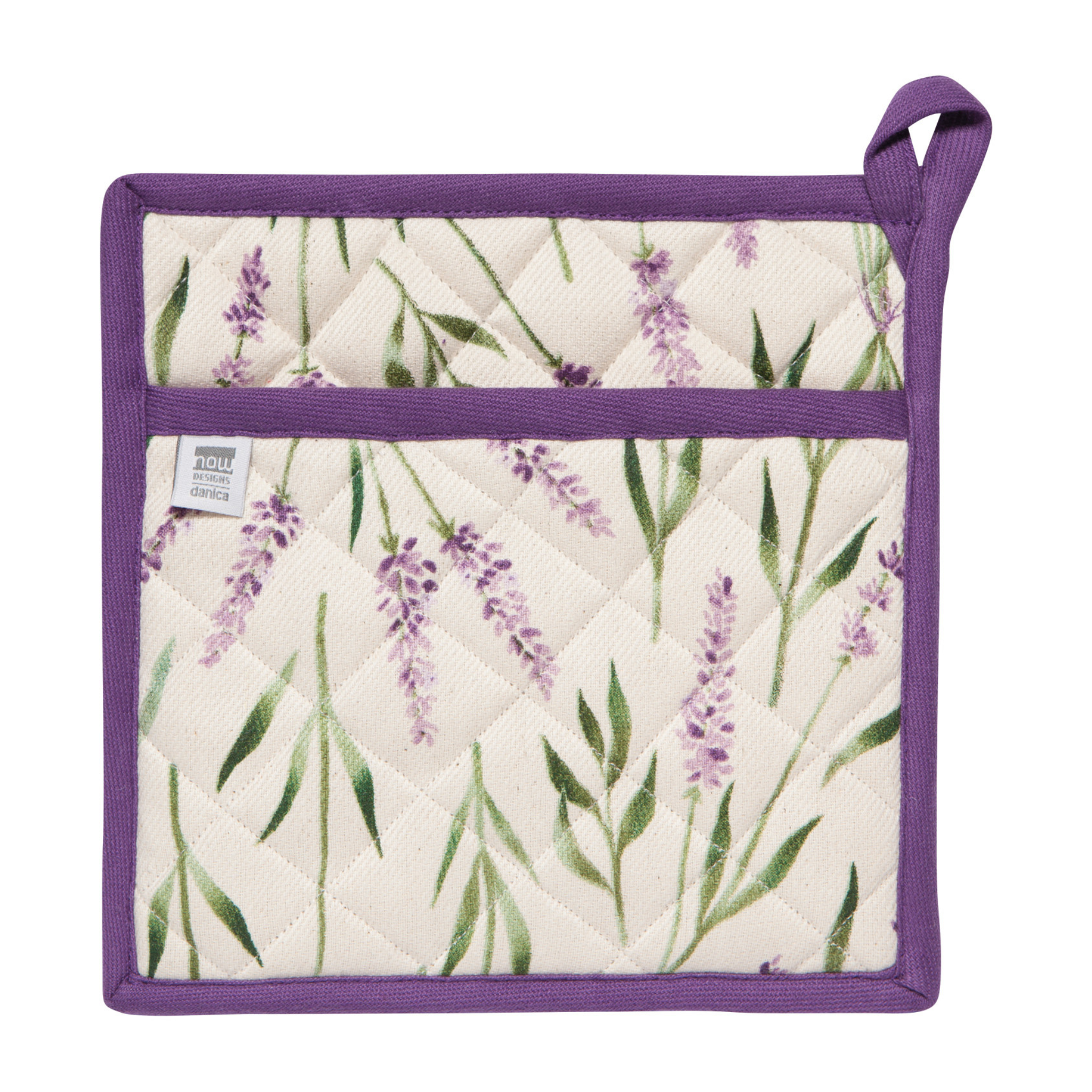 Tire-plat à motif fleurs de lavande 8"x8" - Danica