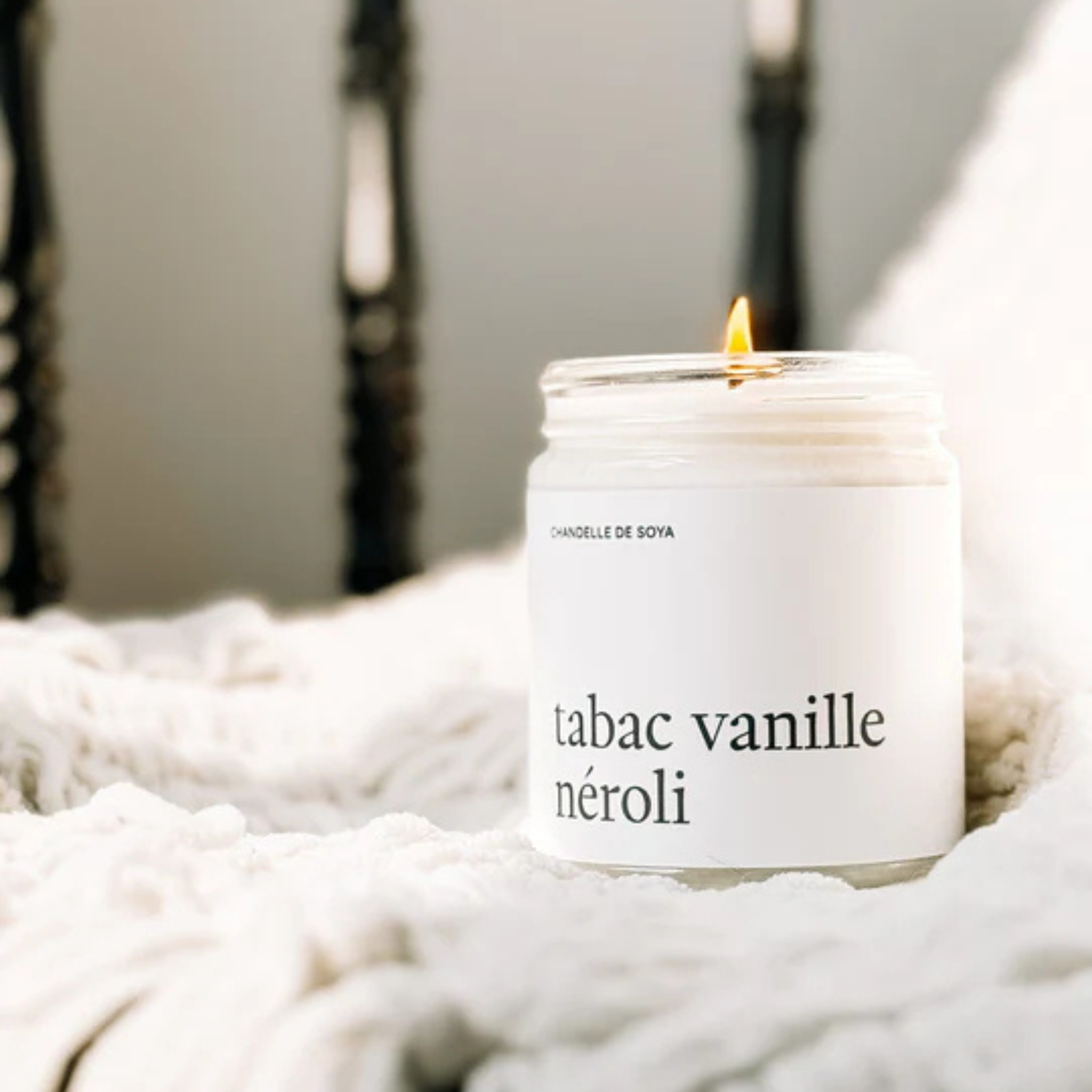 Chandelle de soya Tabac vanille néroli 270 ml – Marée Chandelles