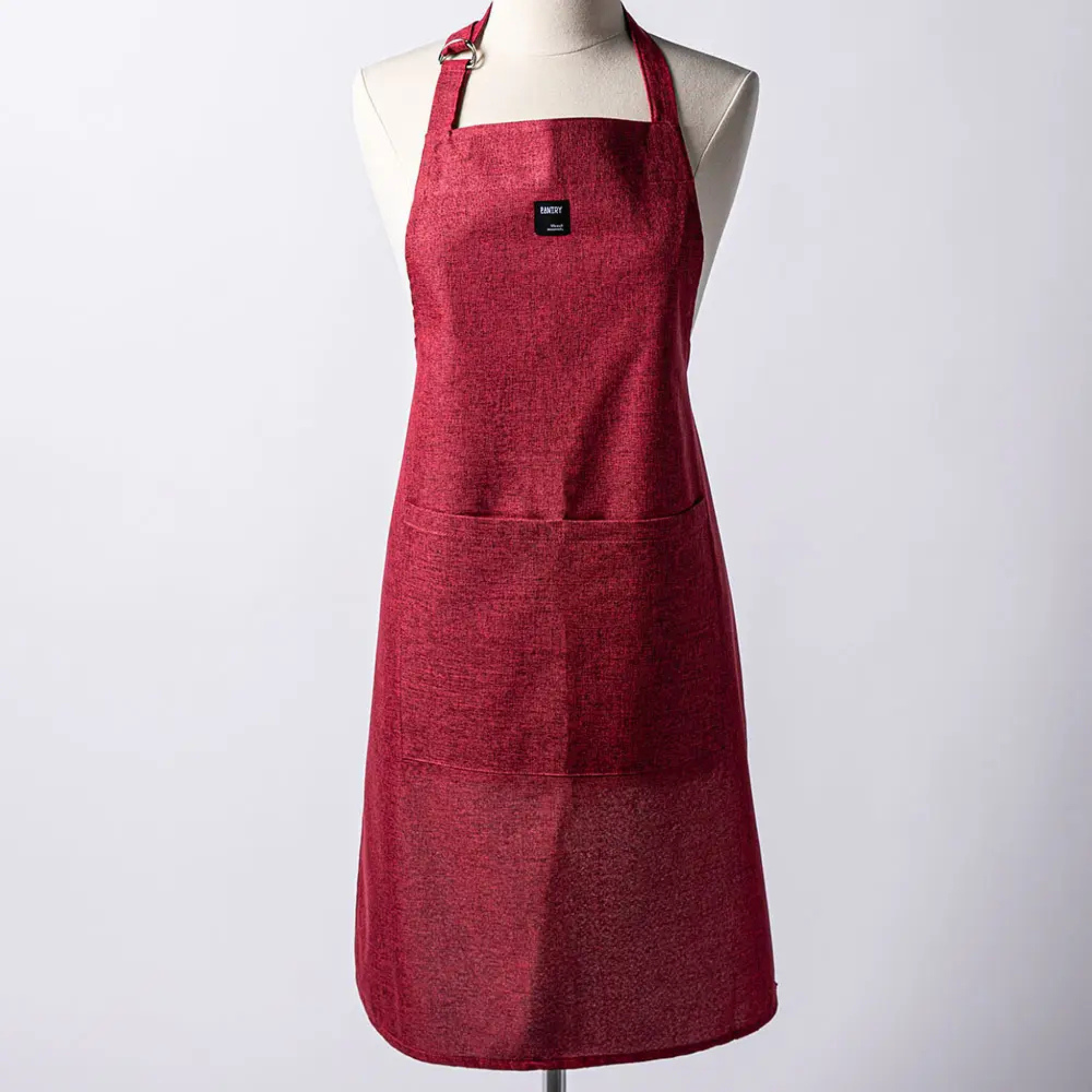 Unisex Red Chambray Apron with Adjustable Straps - Harman