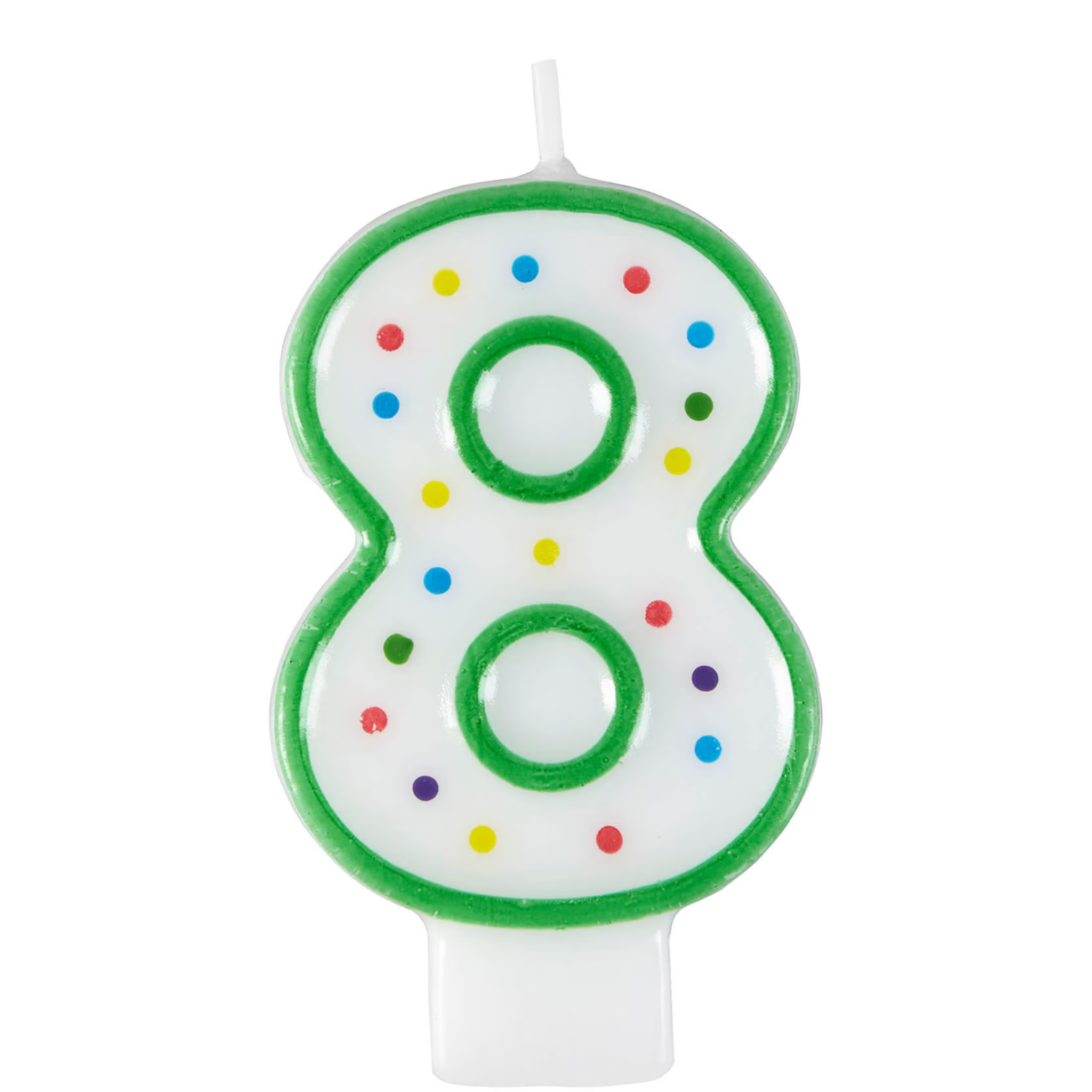 Bougie d’anniversaire chiffre 8 verte 7,6 cm – Wilton