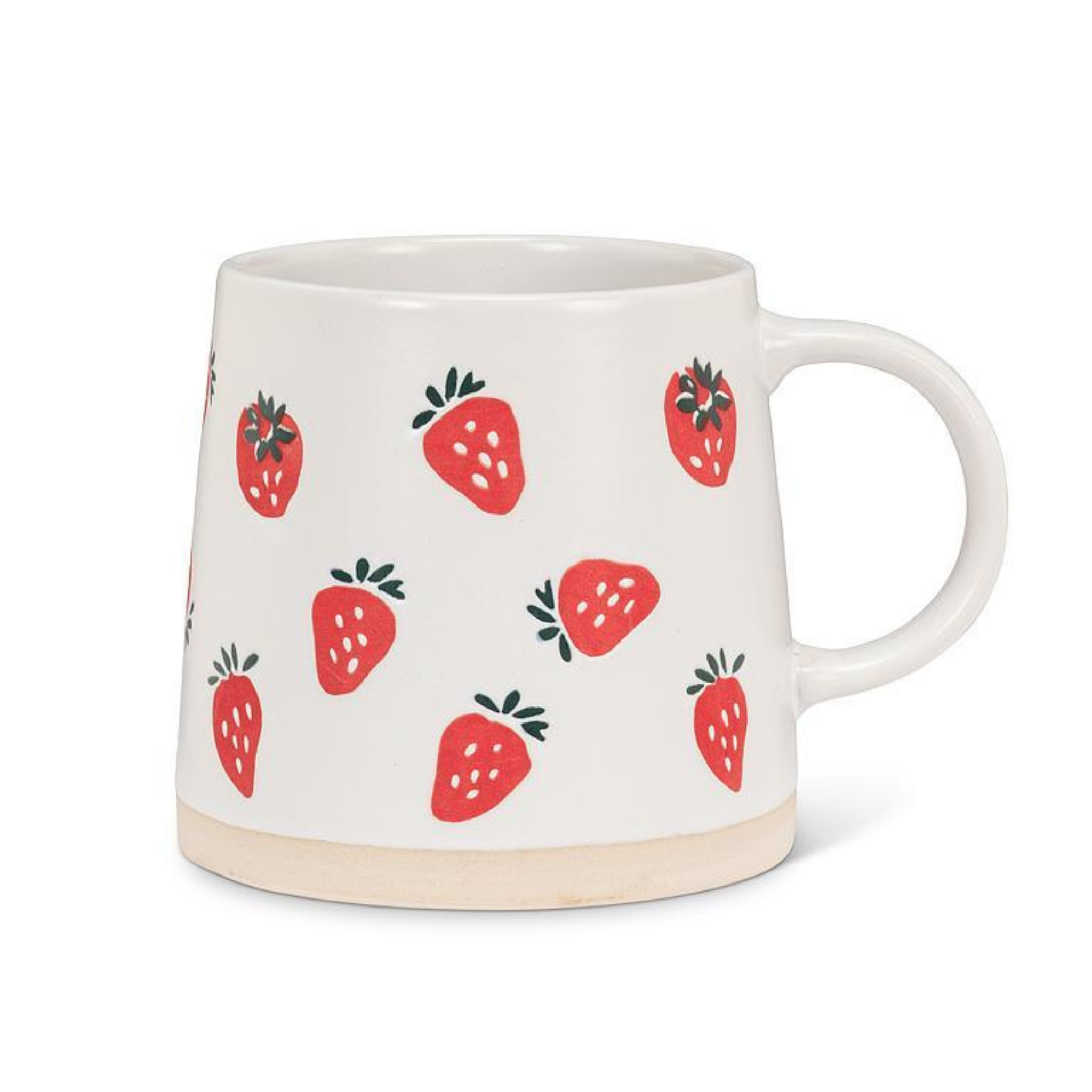 tasse en grès fraises vue complète