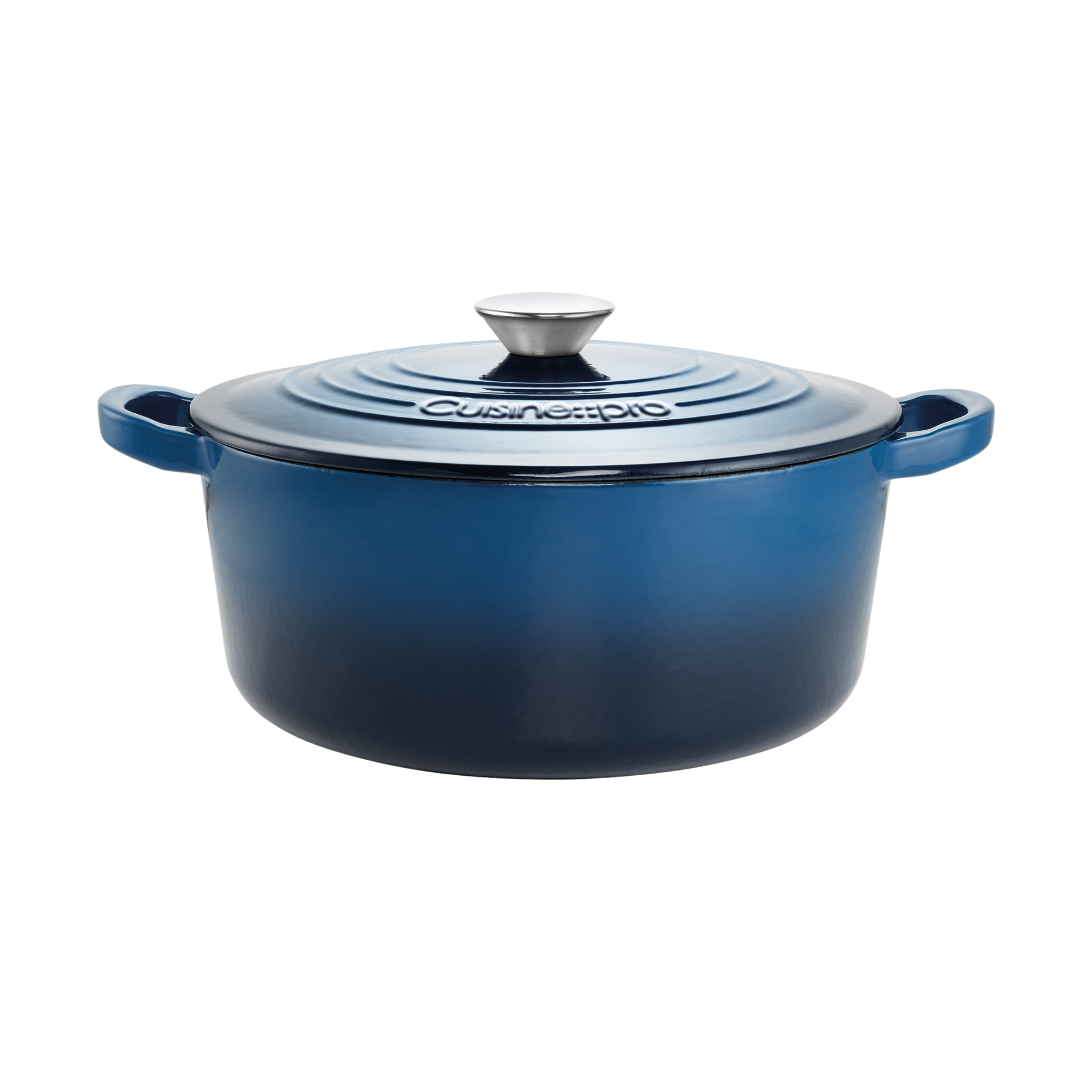 Cocotte ronde en fonte bleue LE CONNOISSEUR™ 6,3 L - Cuisine::pro®