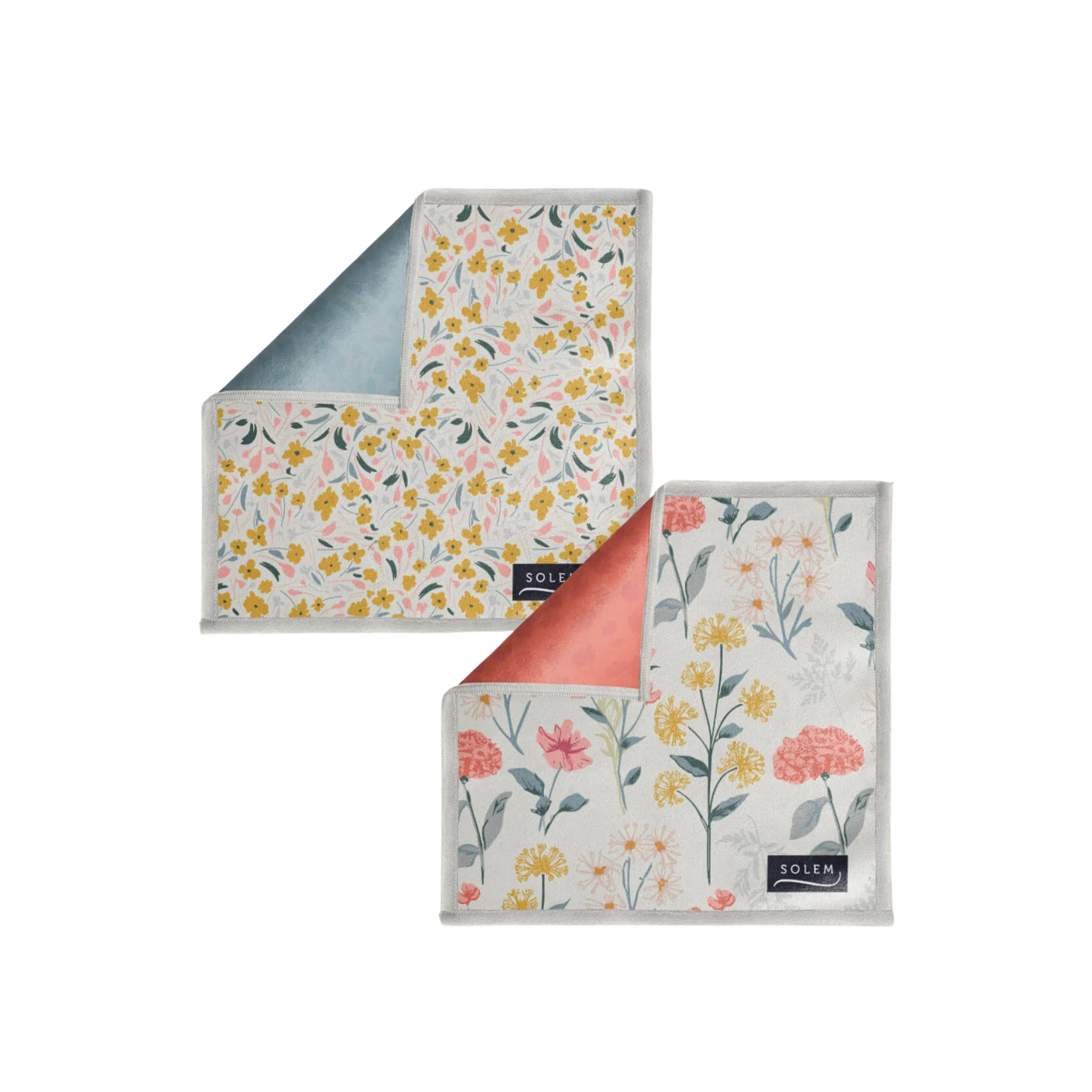 Ensemble de 2 lingettes à lunettes Harmonie Florale - Solem