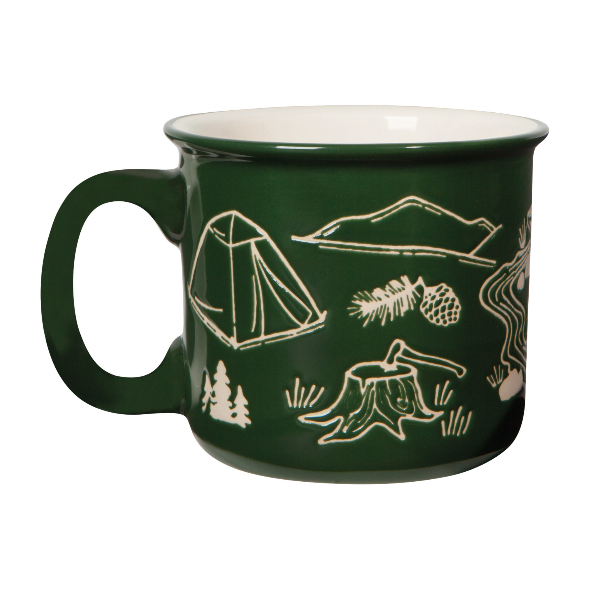 Tasse en grès Camping Verte 20 oz - Danica