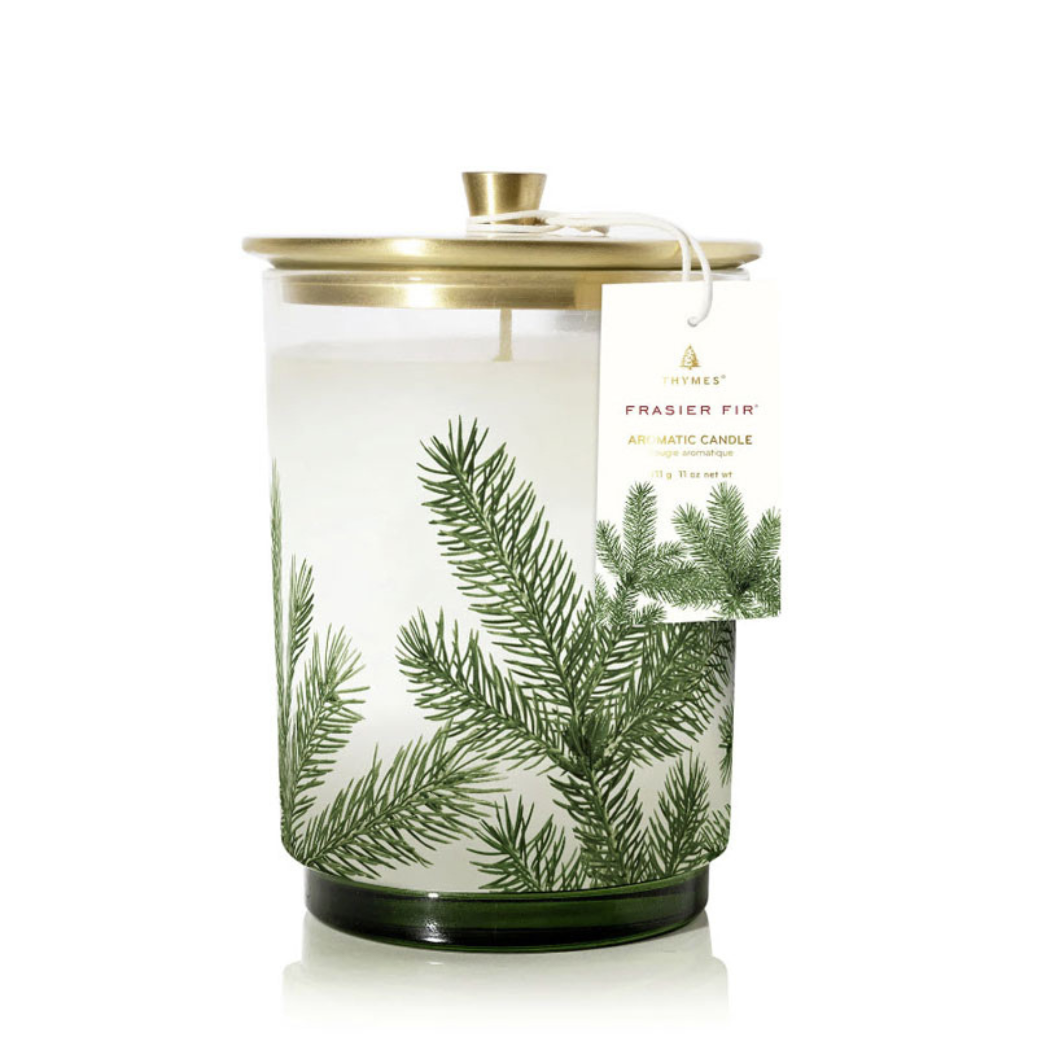 Chandelle Frasier Fir avec motif d’aiguilles de pin 11 oz - Thymes