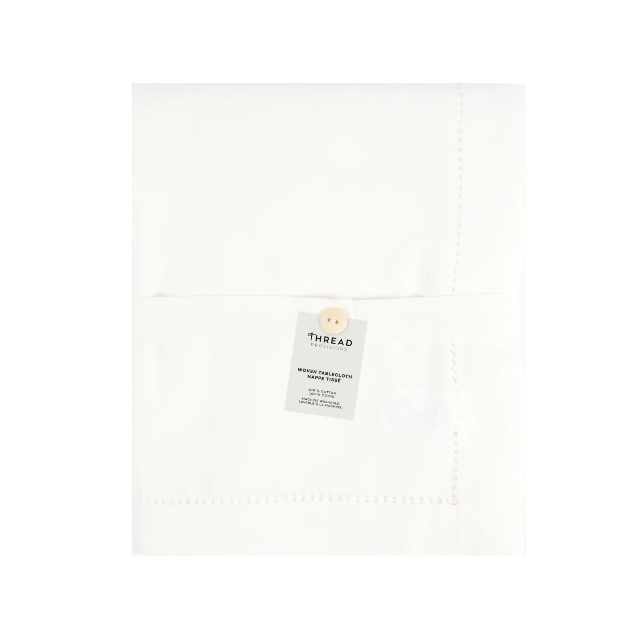 Nappe blanche en coton 60 x 90 po