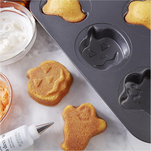 Moule à mini gâteaux Citrouille et Fantôme antiadhésif - Wilton