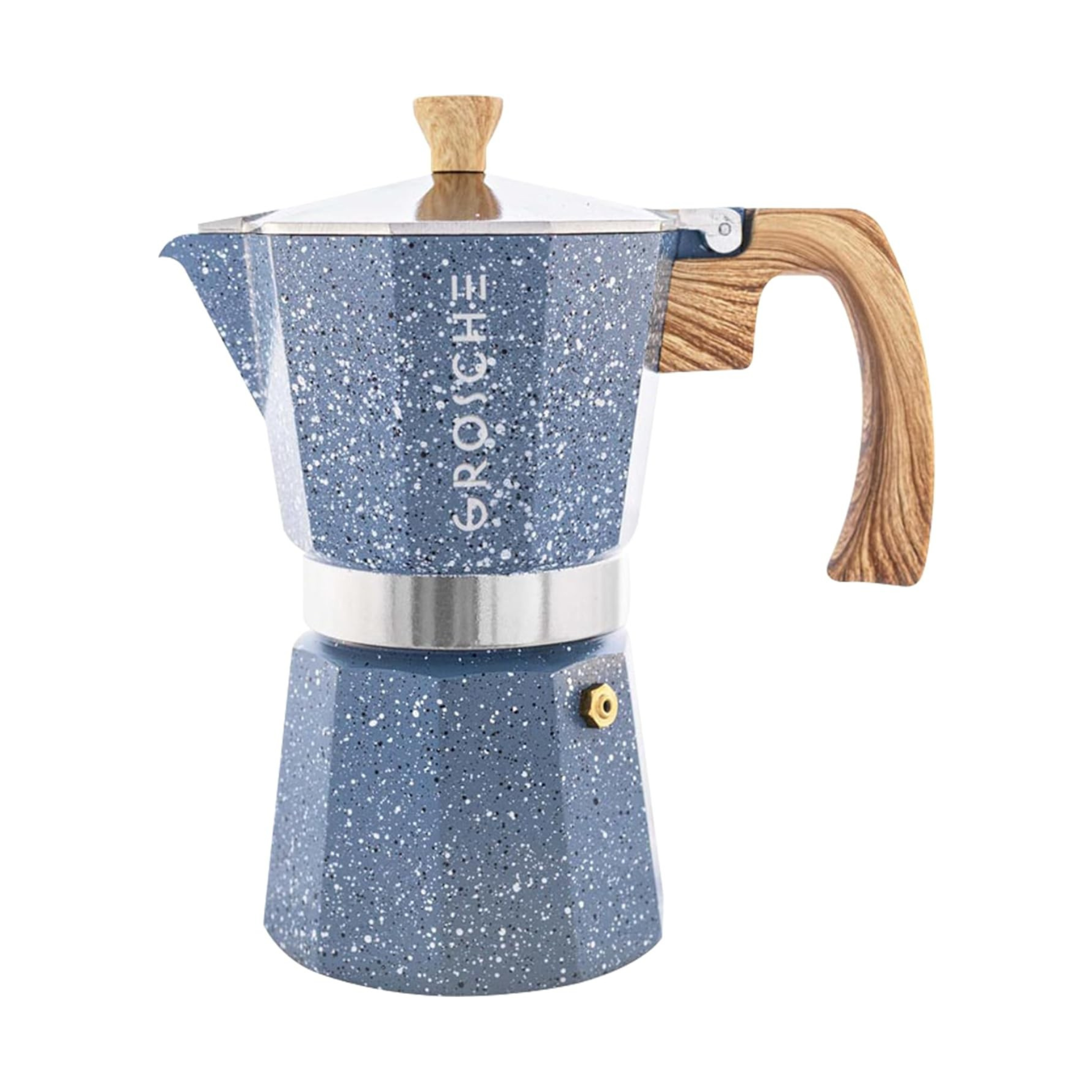 Cafetière à espresso Moka italienne Milano Stone 9 tasses indigo - Grosche