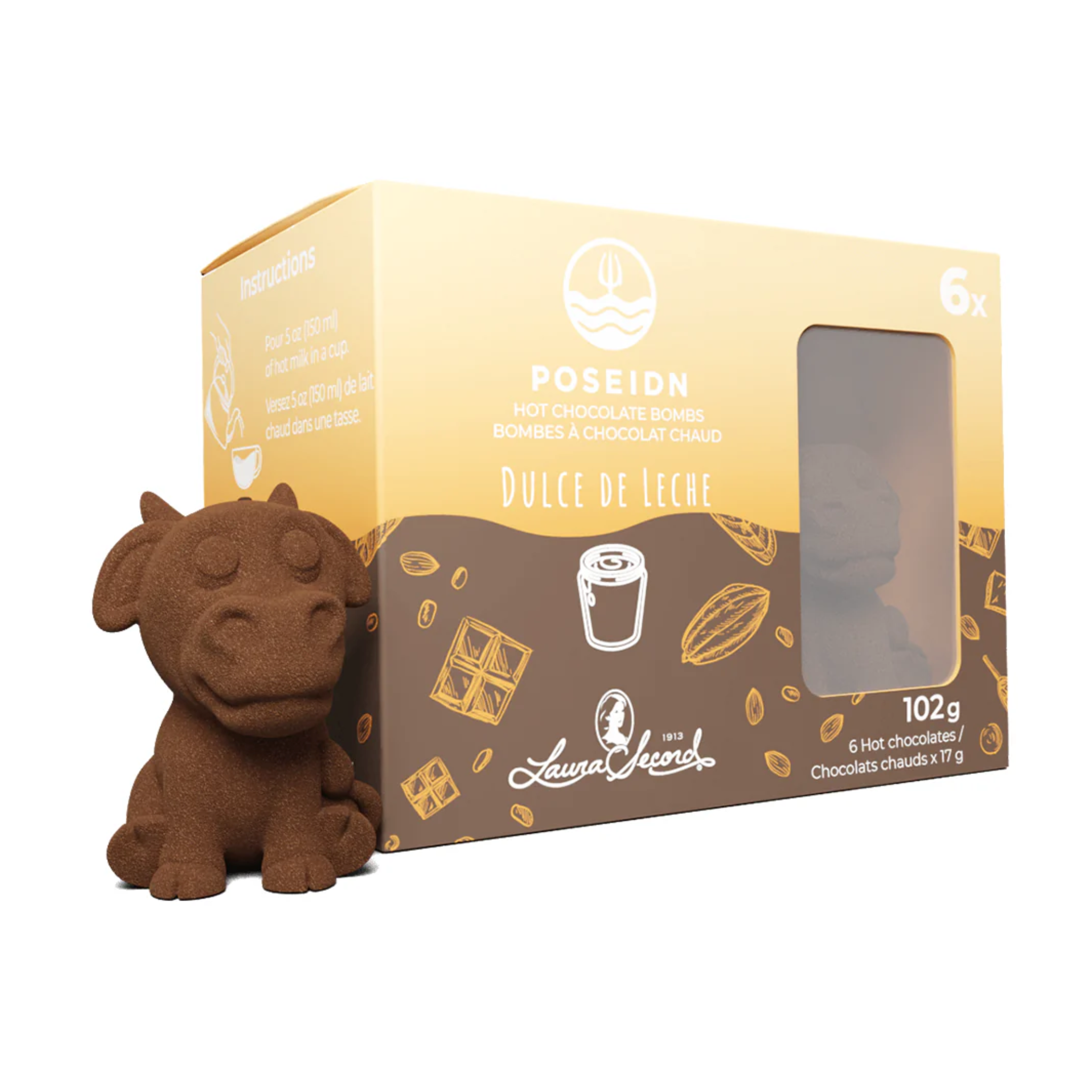Set of 6 Dulce de Leche Hot Chocolate Bombs – Poseidon