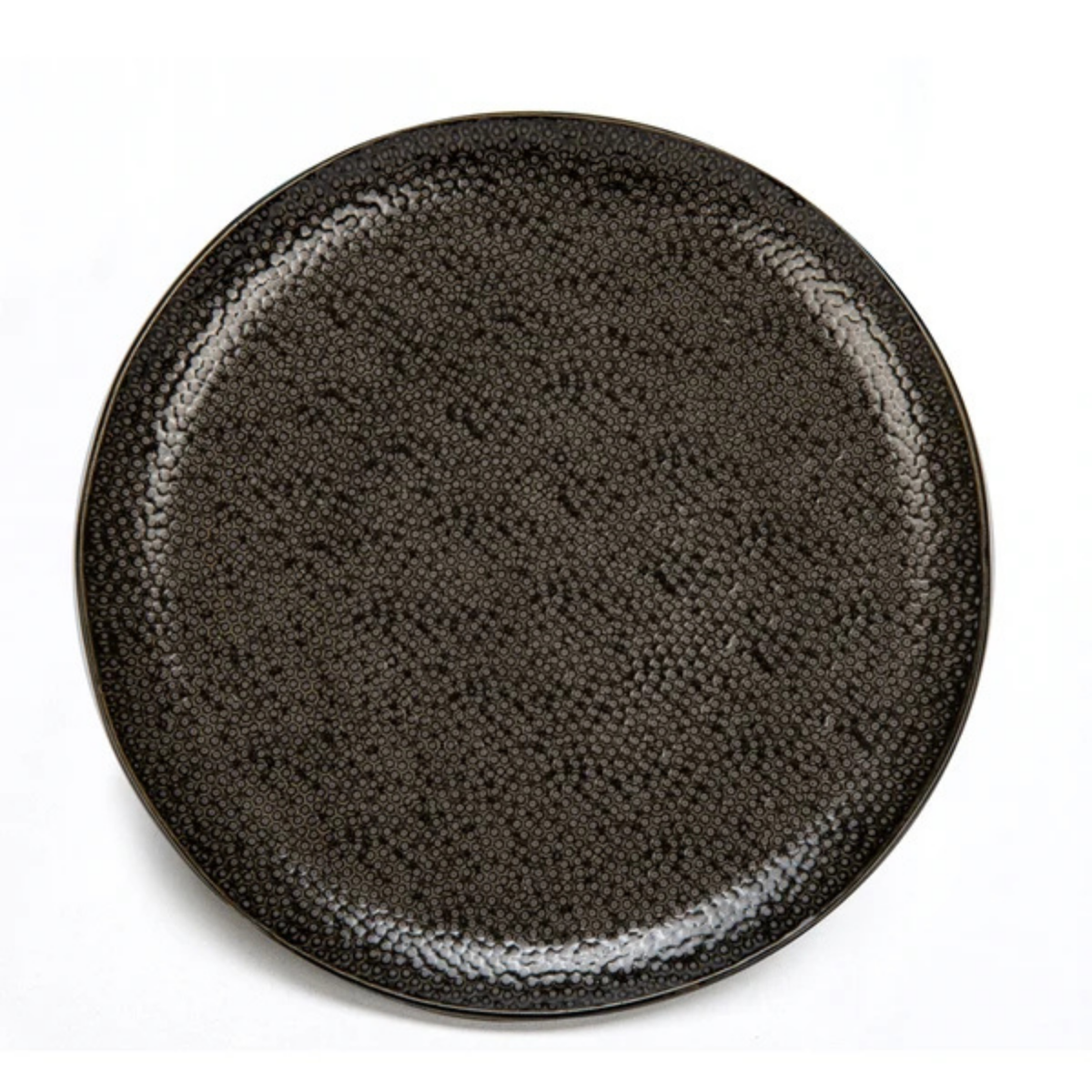 Assiette à dîner en grès noir Truffles 26 cm – BIA
