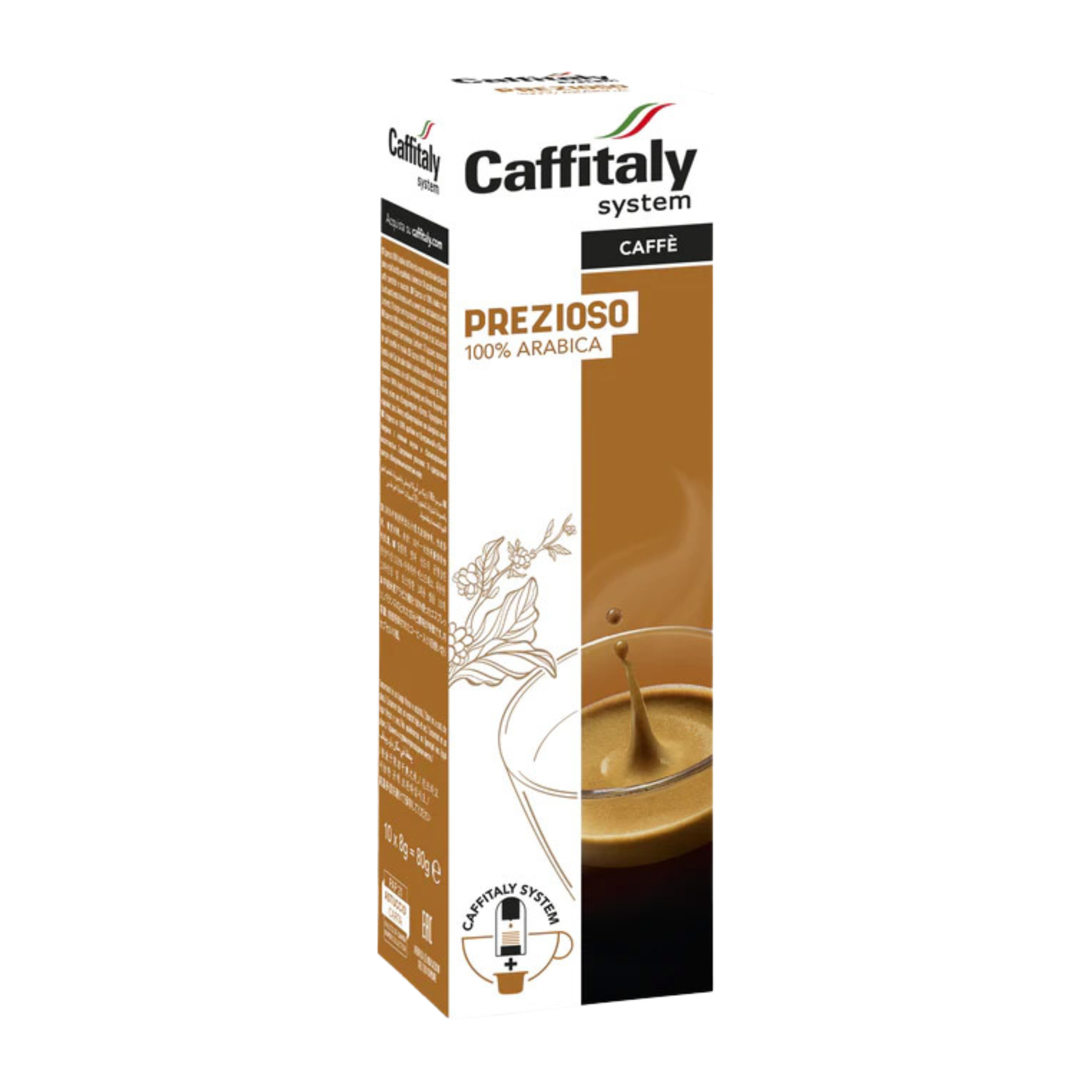 Boîte de 10 capsules de café Prezioso - Caffitaly