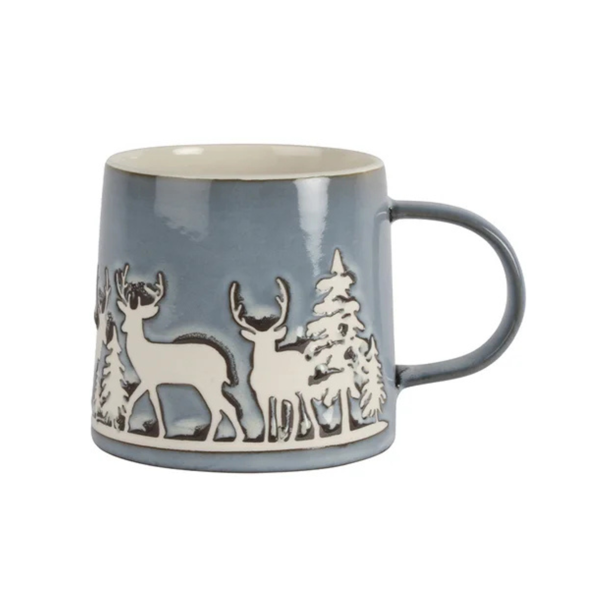 Tasse bleu-gris cerfs dans la forêt 500 ml