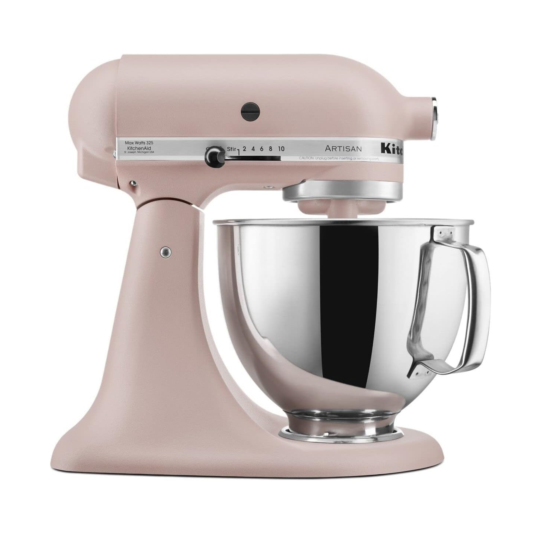 Batteur sur socle Artisan® à tête inclinable rose plume 5 pintes – KitchenAid