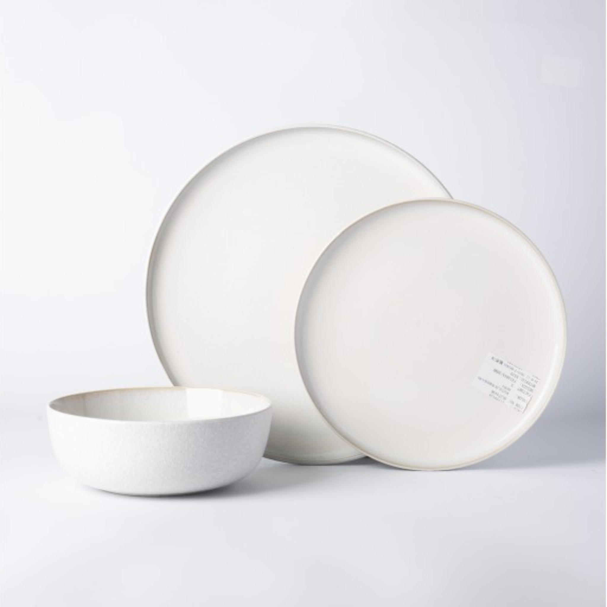Quartz White 12-piece dinnerware set