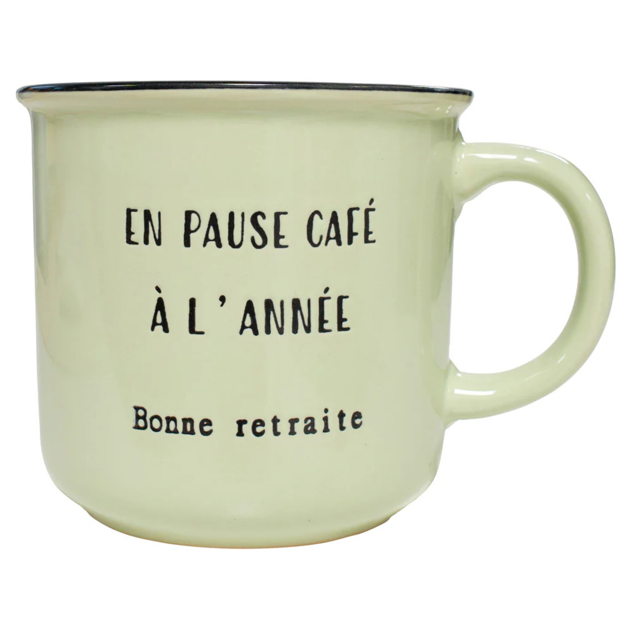 Tasse en céramique Verte En pause retraite 400ml
