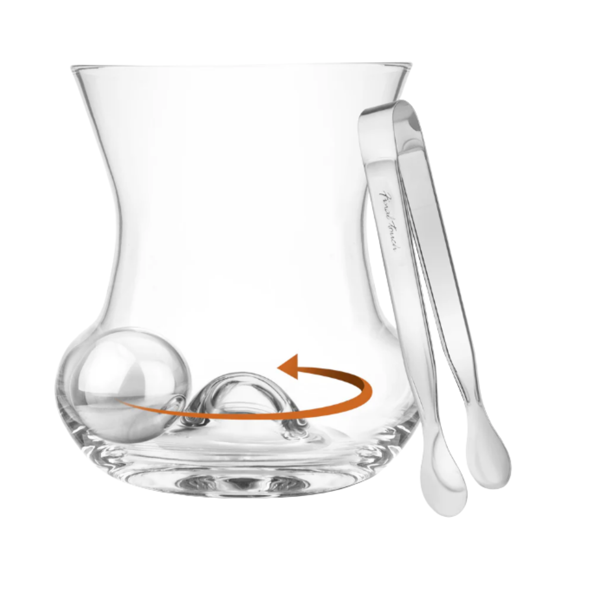 Verre à rhum avec bille réfrigérante et pince - Final Touch