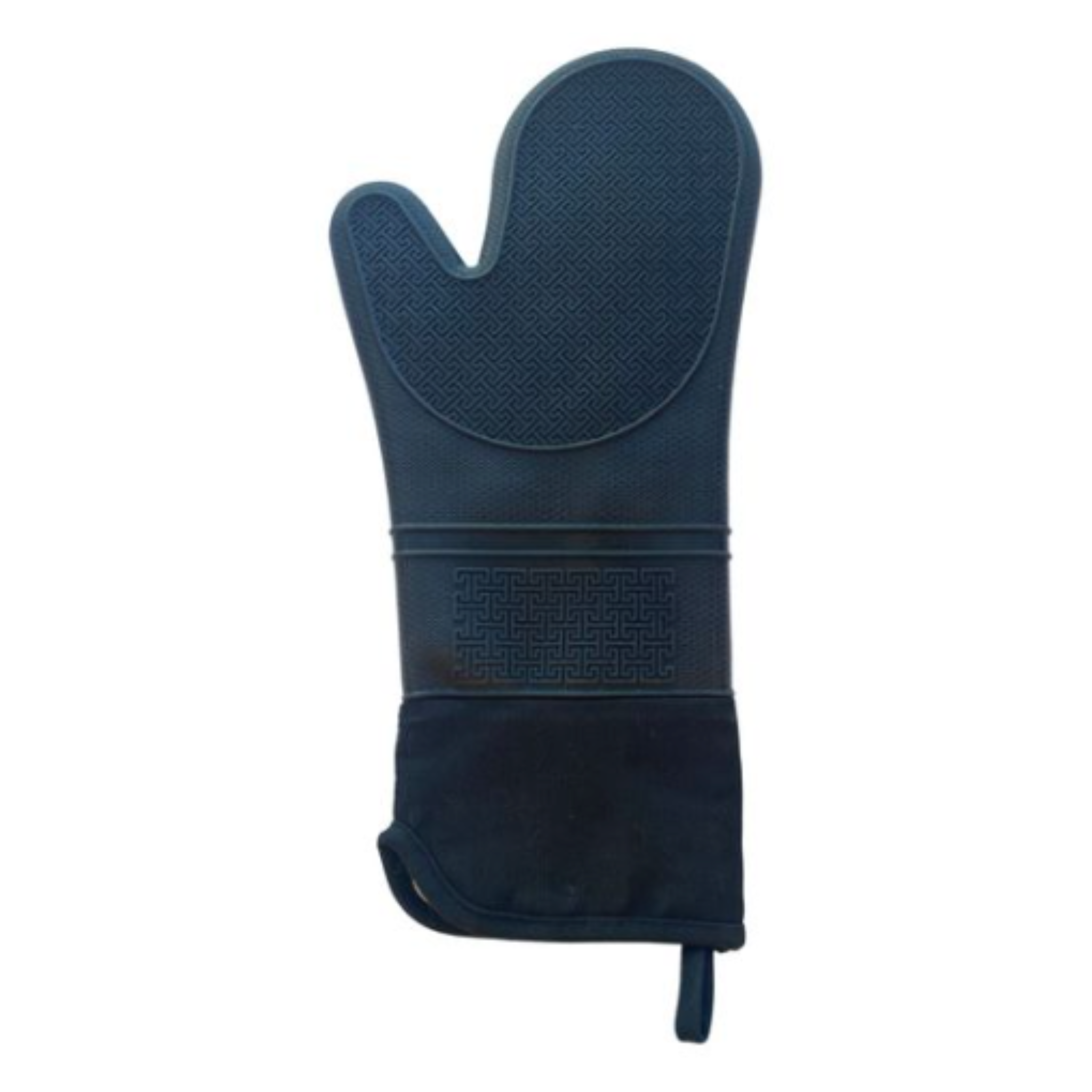 Mitaine de four longue en silicone noire avec manchette de 38 cm pour protection thermique