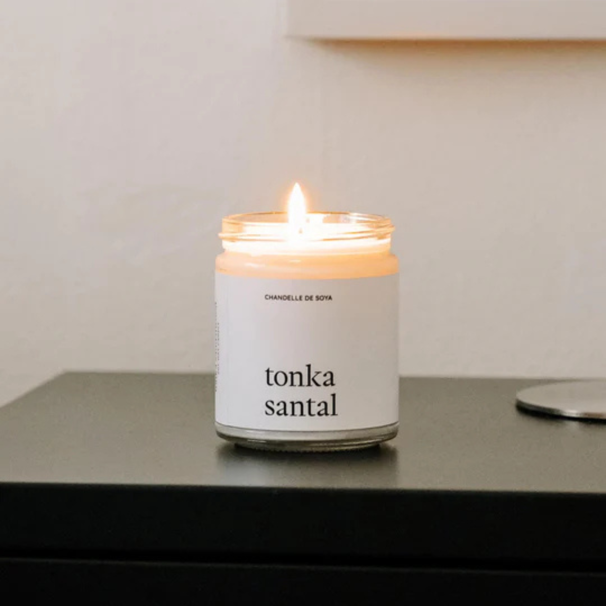 Chandelle de soya Tonka santal 270 ml – Marée Chandelles