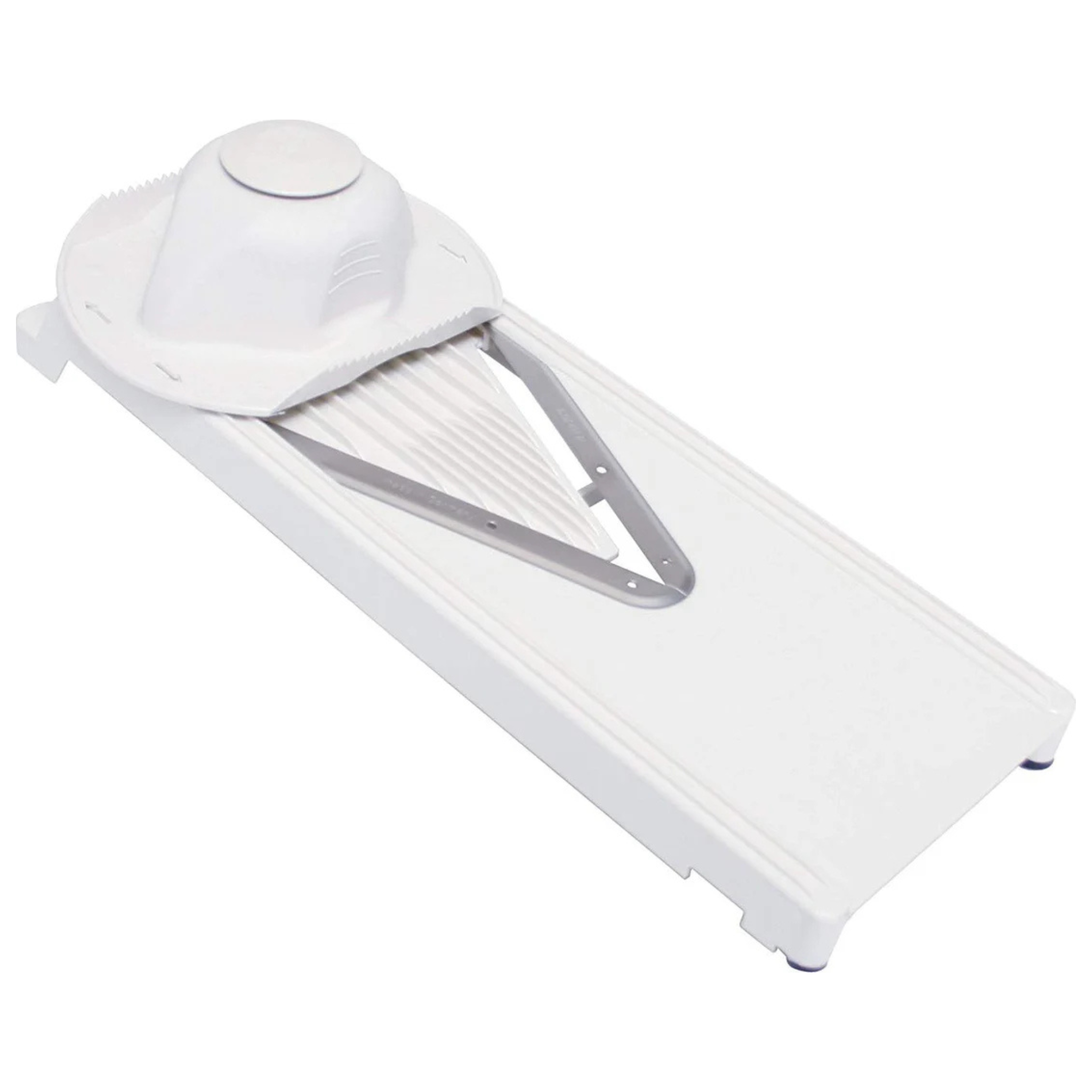 Mandoline V-Slicer Plus de Börner coupe légumes précis avec lames en V et inserts interchangeables pour tranches et juliennes.