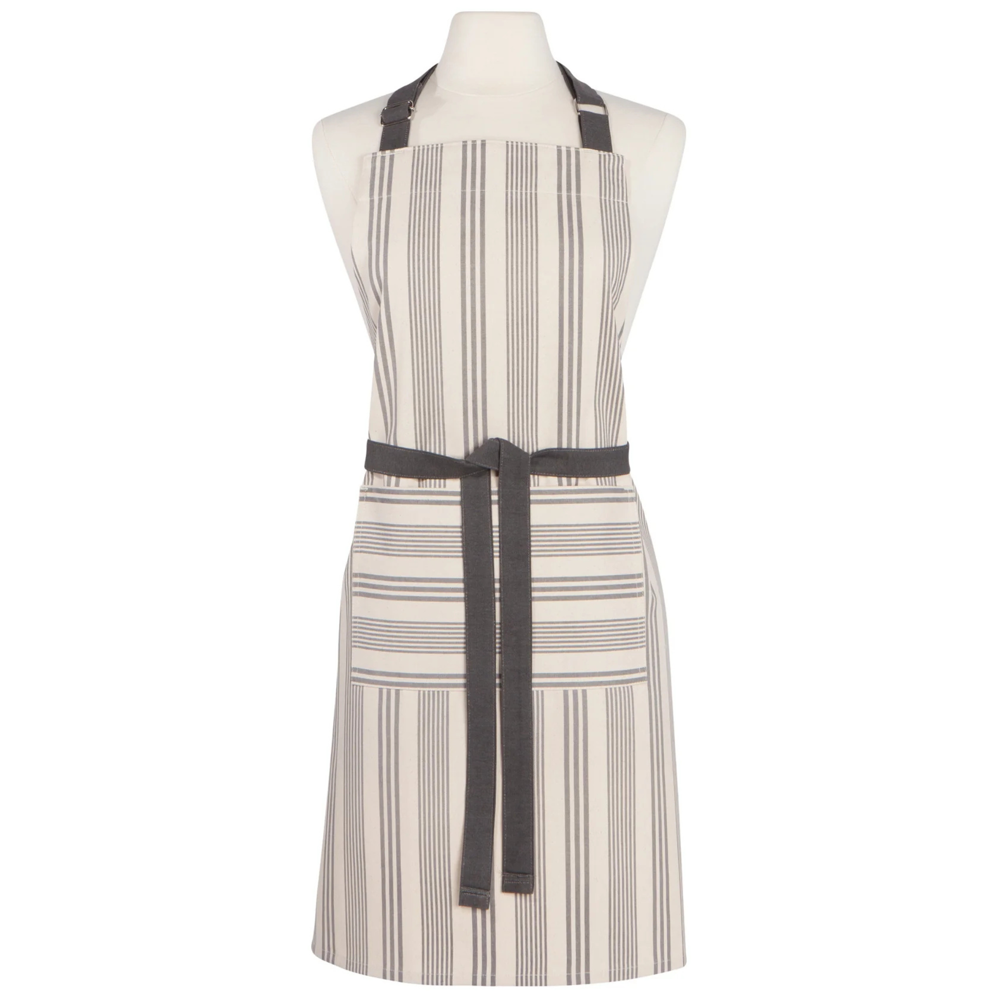 Danica Gray Striped Chef Apron