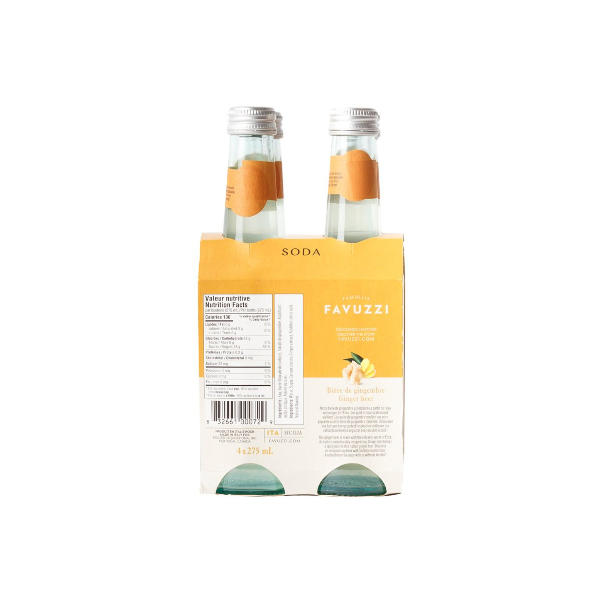 Ensemble de 4 bières de gingembre 275 ml - Favuzzi