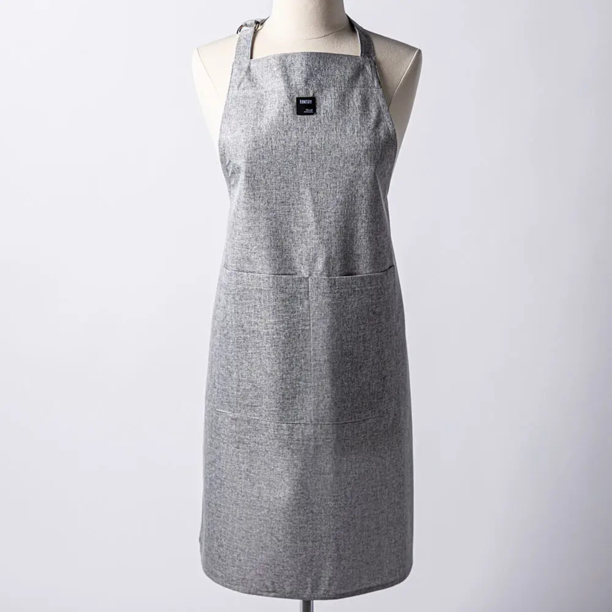 Unisex Grey Chambray Apron with Adjustable Straps - Harman