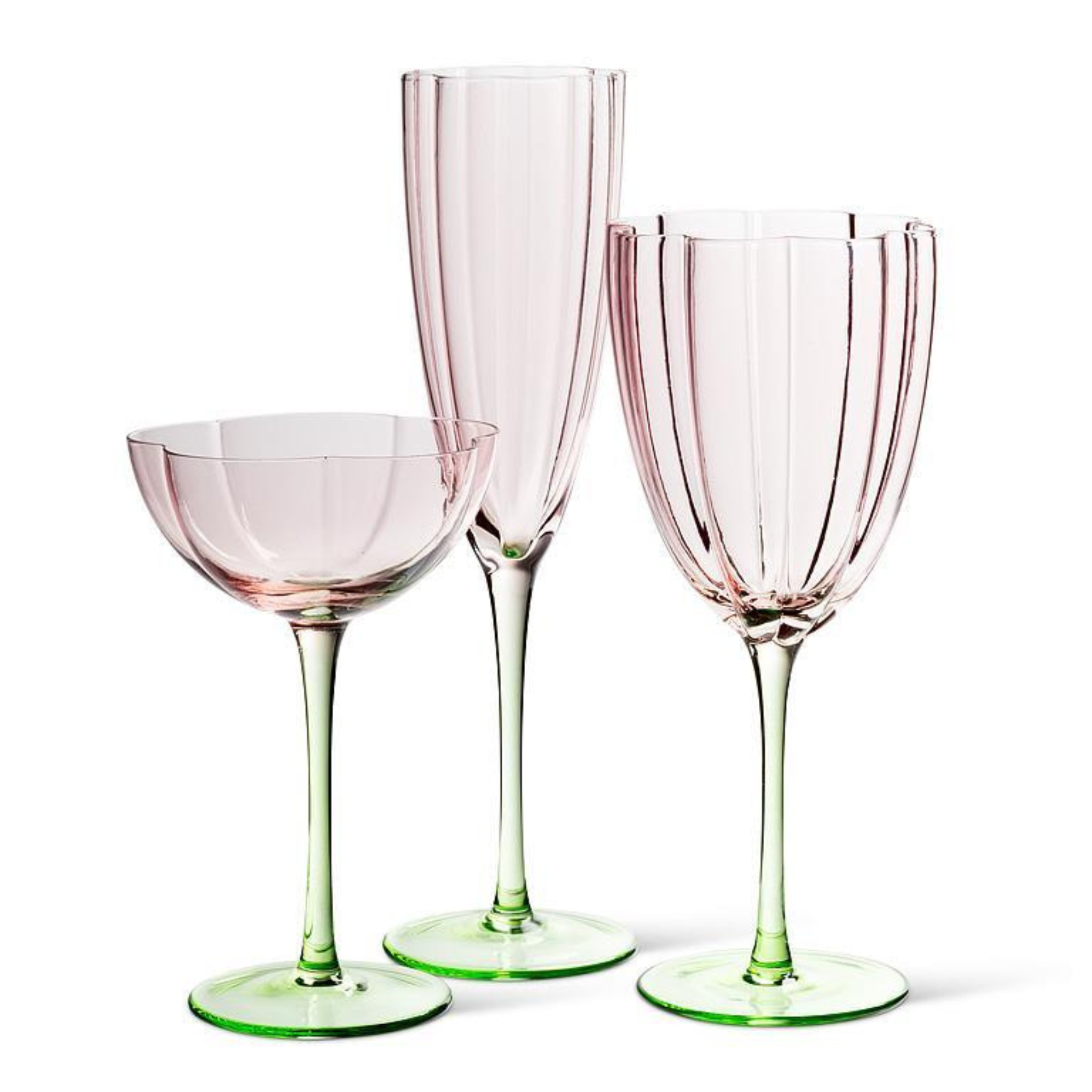 Verre à vin floral Rose & Vert 385 ml