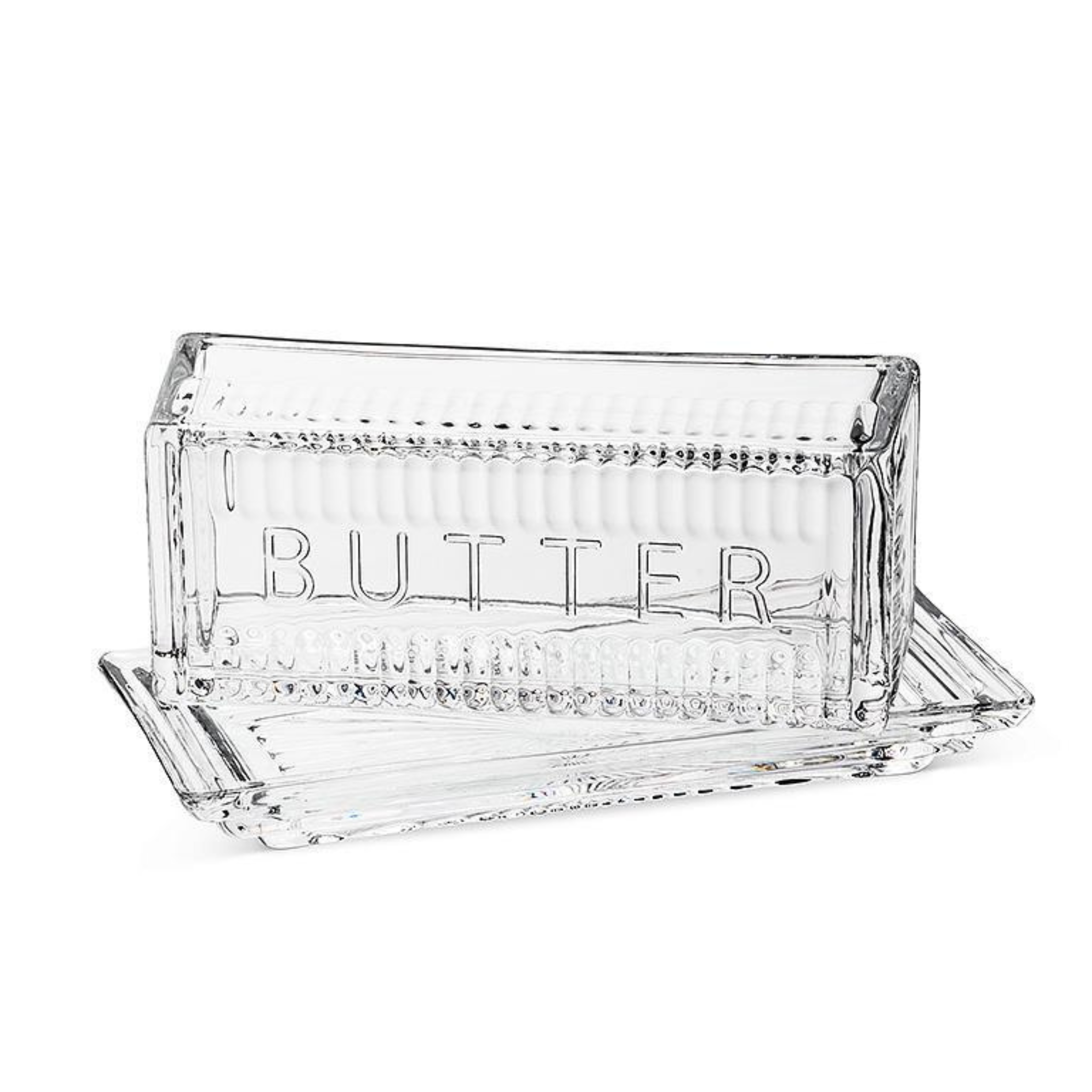 Beurrier en verre avec couvercle 1/4 lb