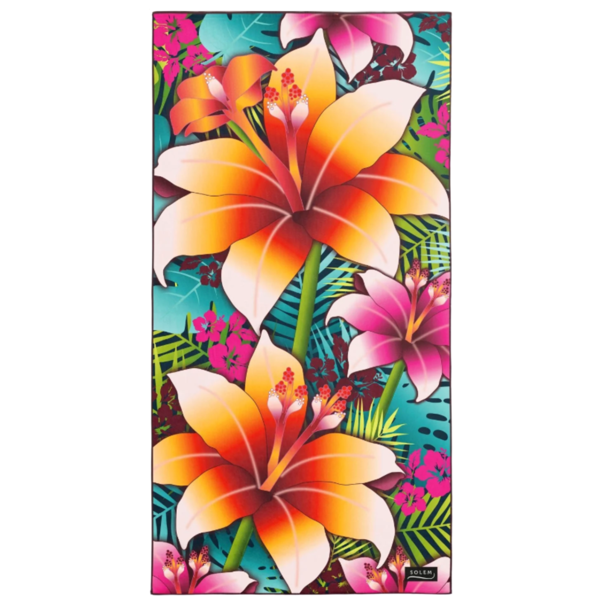Serviette de plage XL Fleurs de Tahiti - Solem