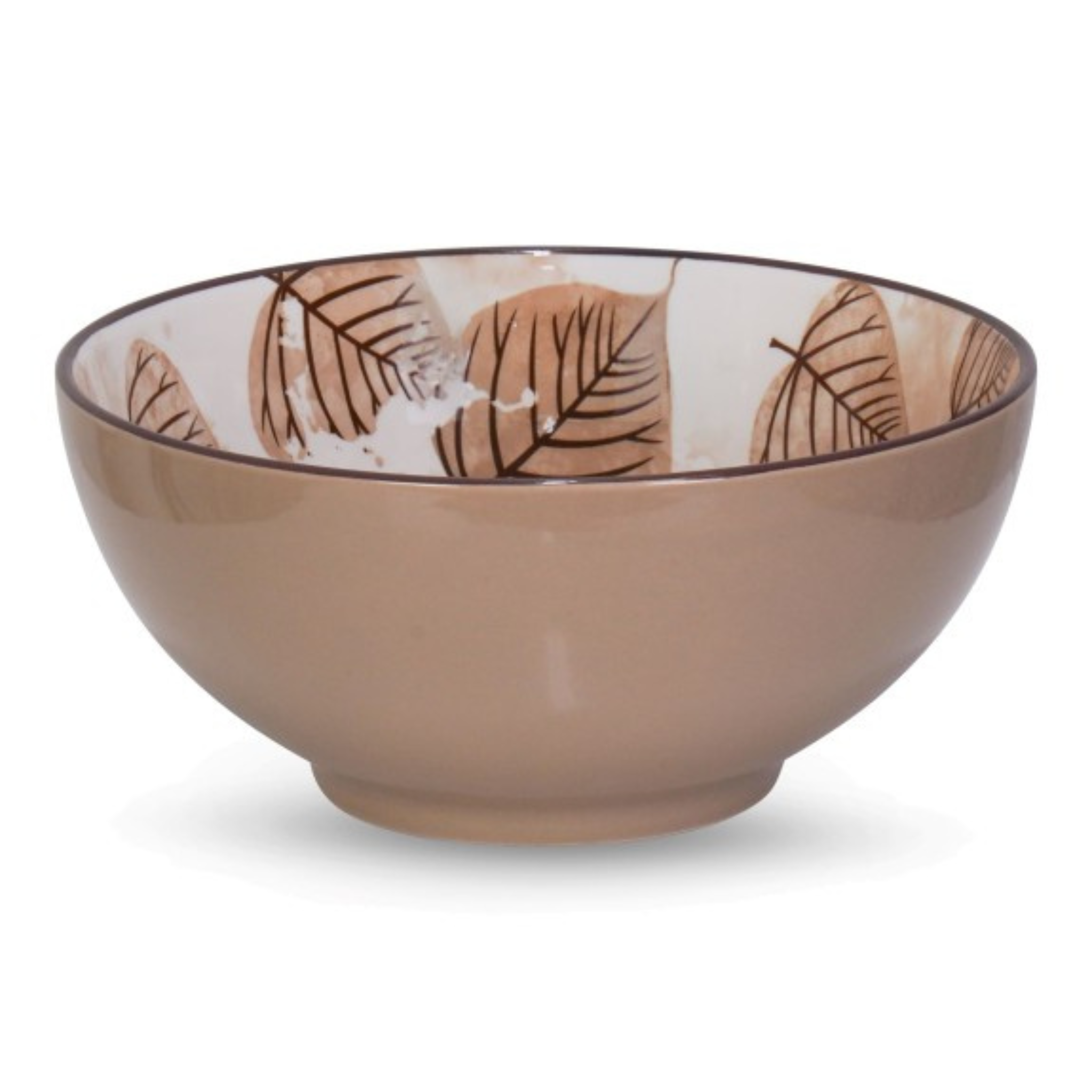 Bol en porcelaine feuillages Mocha 20 cm