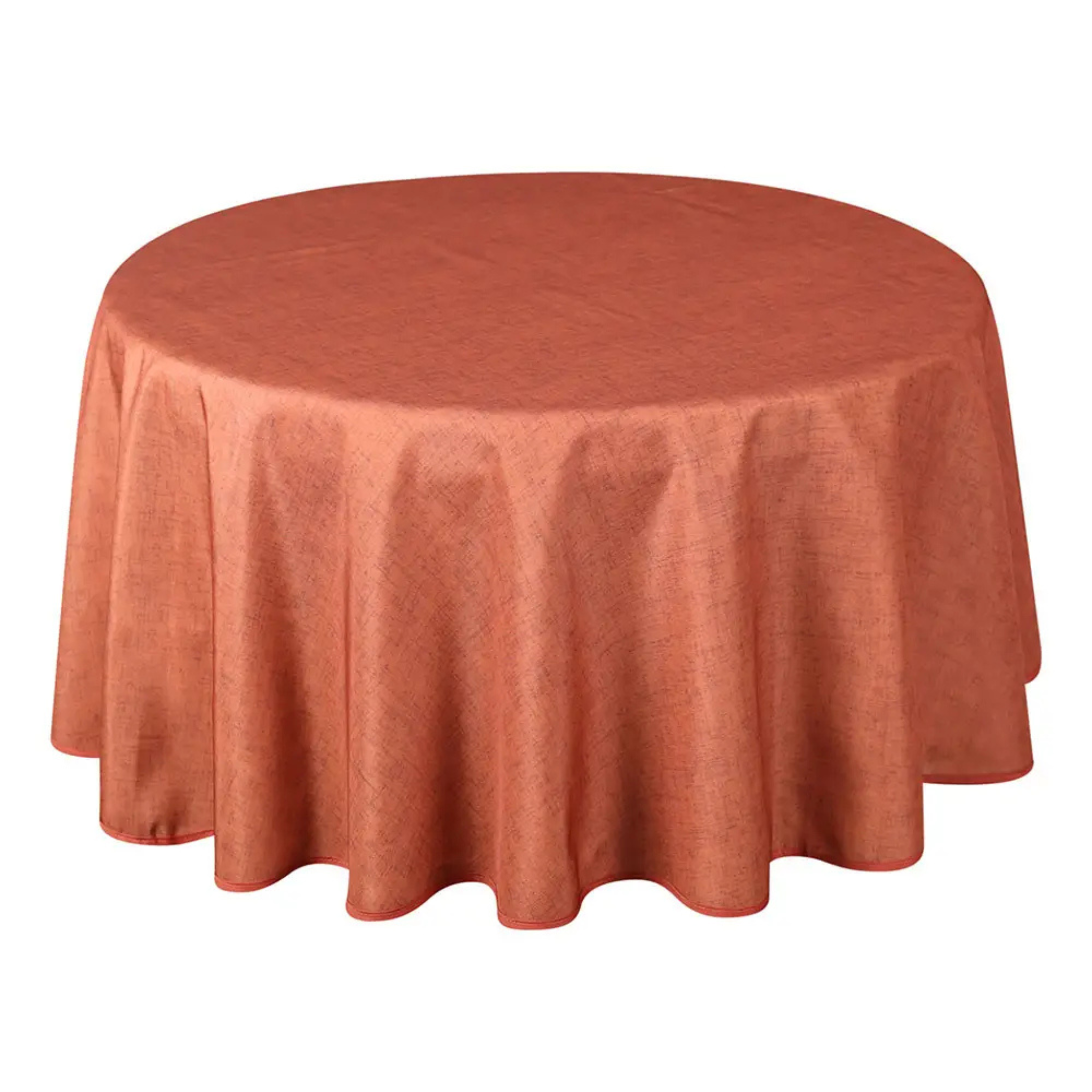 Nappe ronde en polyester Orange 70"
