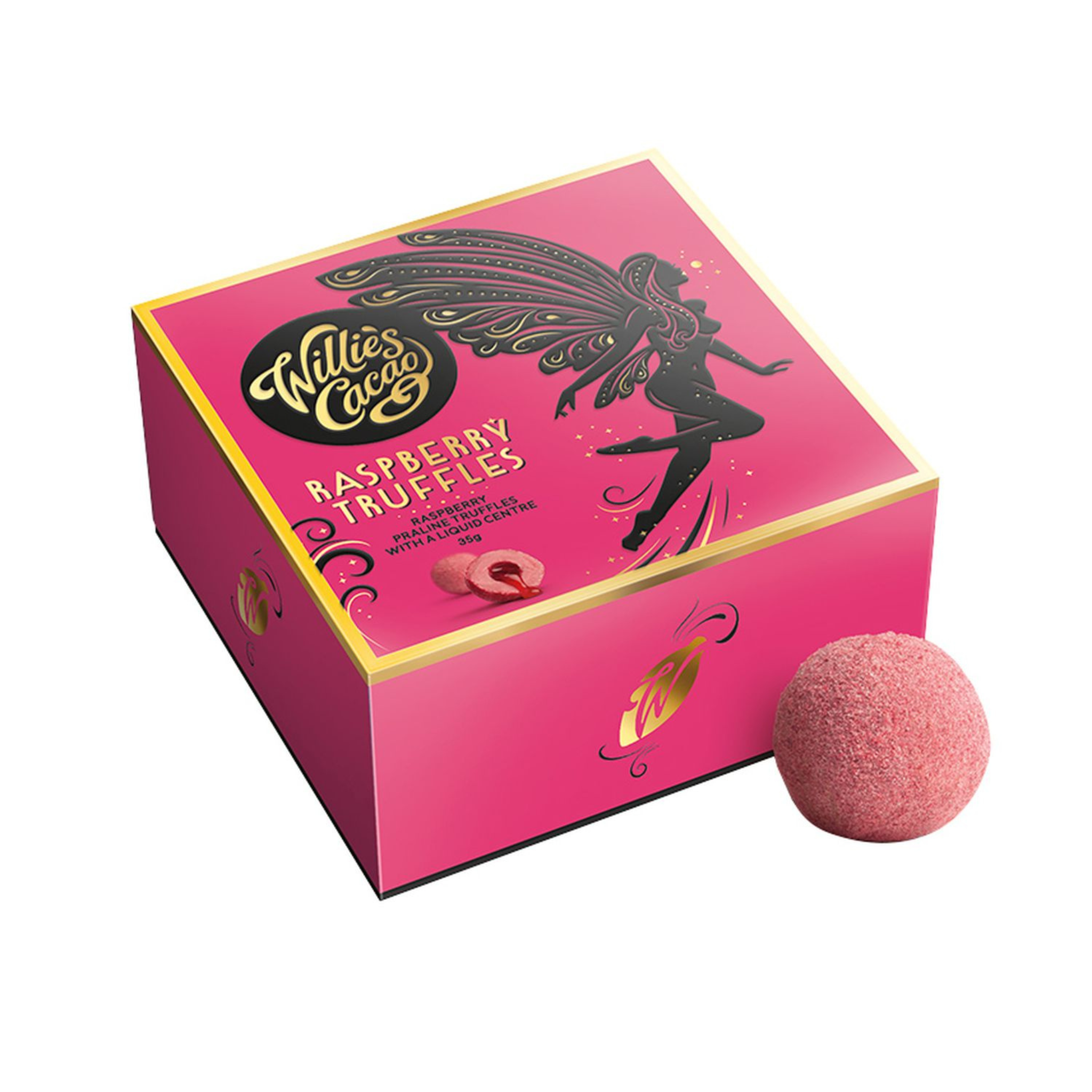 Truffes pralinées au chocolat Noir et framboise 35 g - Willie's Cacao