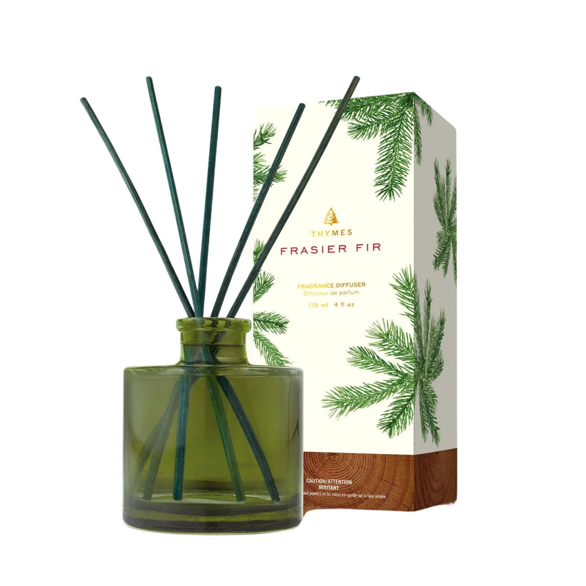 Diffuseur à roseaux en verre Vert Frasier Fir 118ml - Thymes