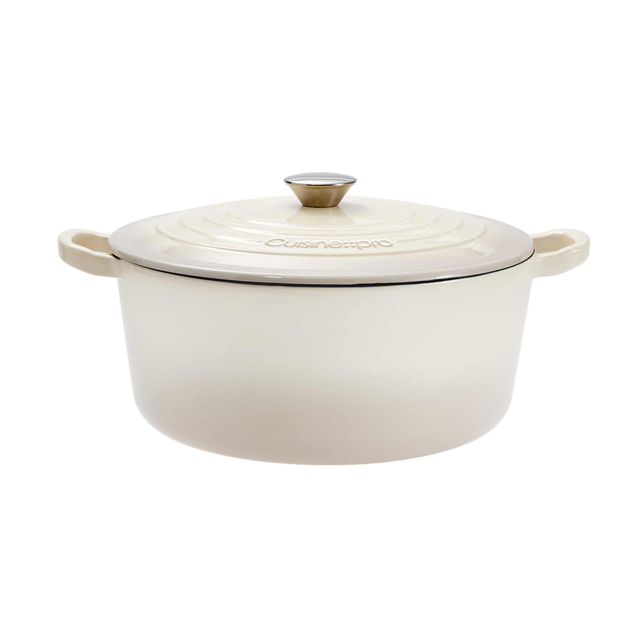 Cocotte ronde en fonte crème LE CONNOISSEUR™ 6,3 L - Cuisine::pro®