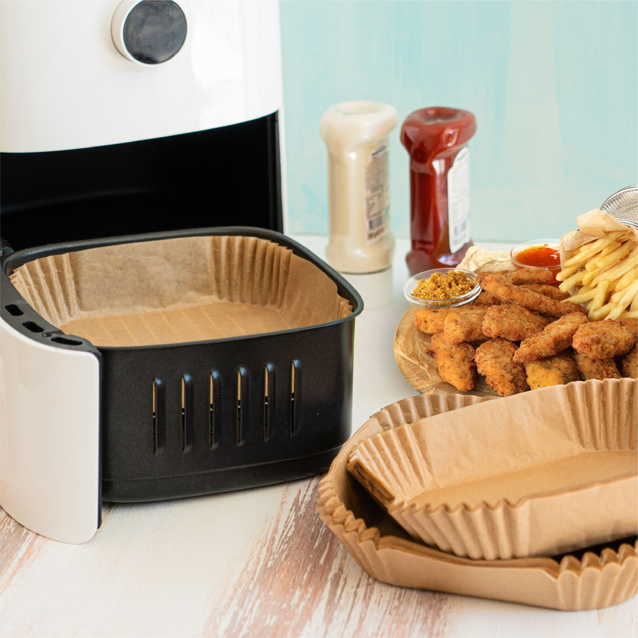 Ensemble de 50 papiers parchemin carrés pour friteuse à air – Starfrit