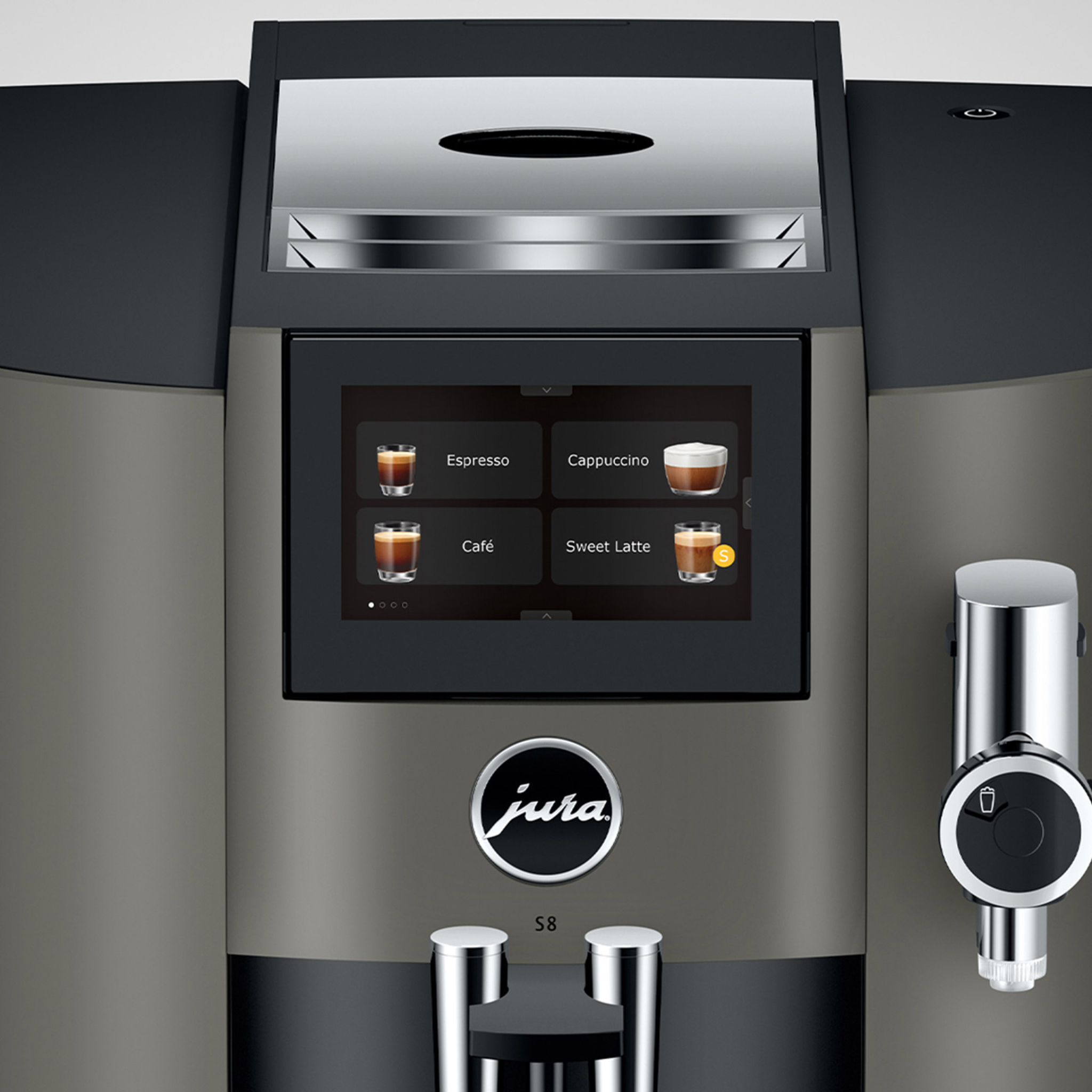 machine café jura s8 détail écran tactile
