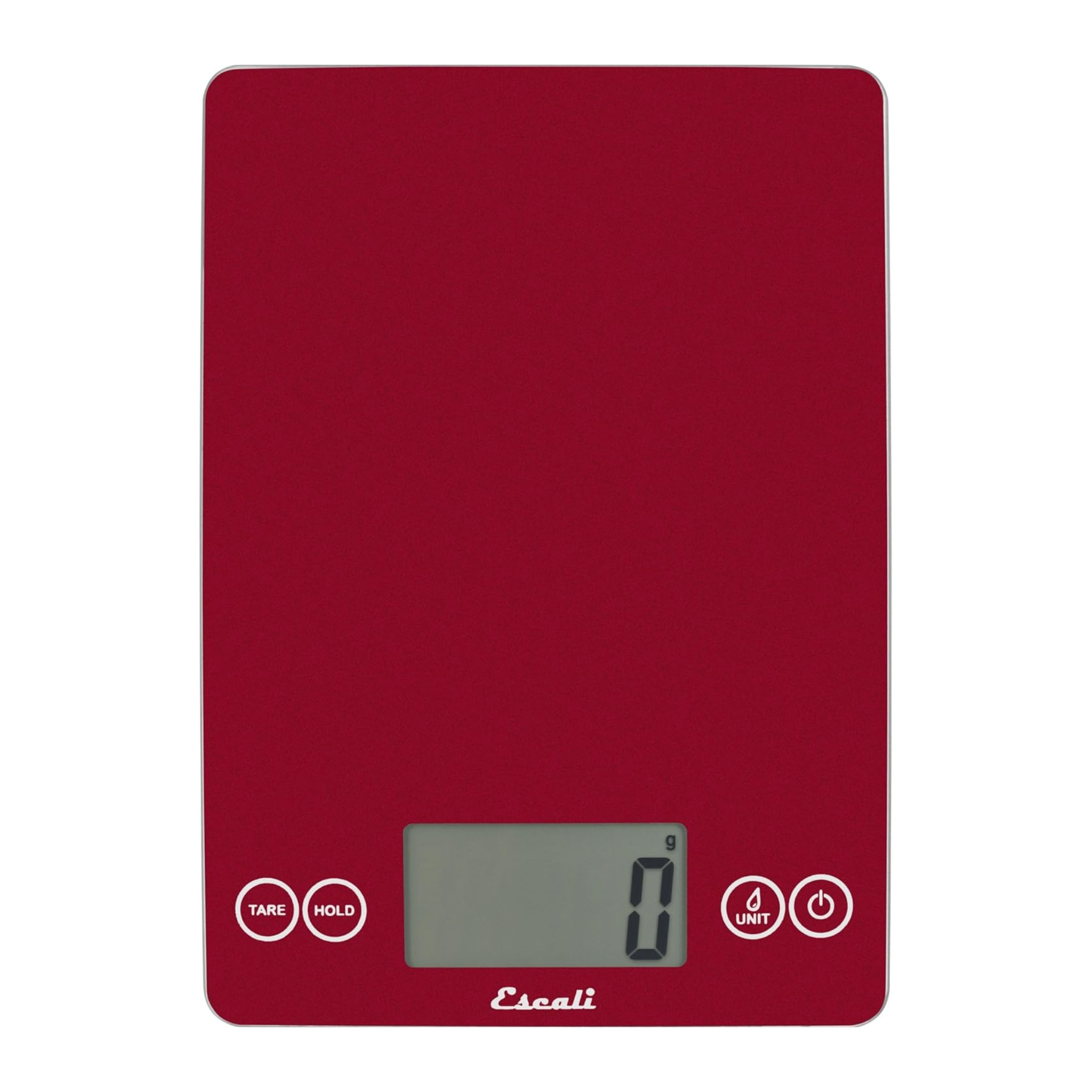 Balance de cuisine numérique en verre Arti rouge 15 lb – Escali 