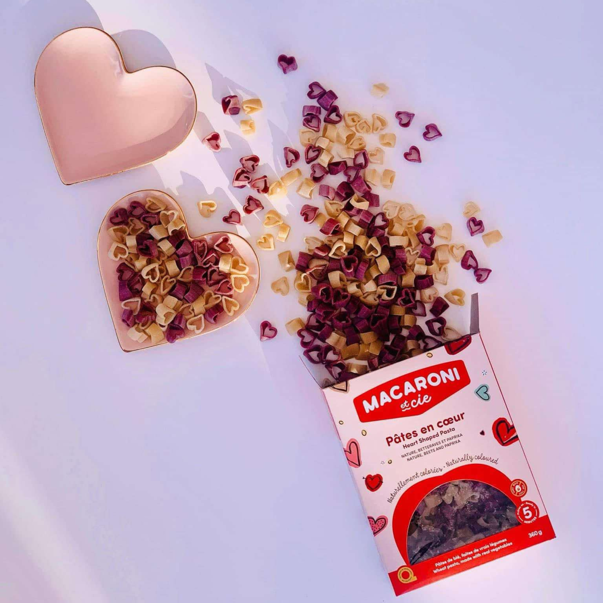Pâtes en coeur - Macaroni et Cie