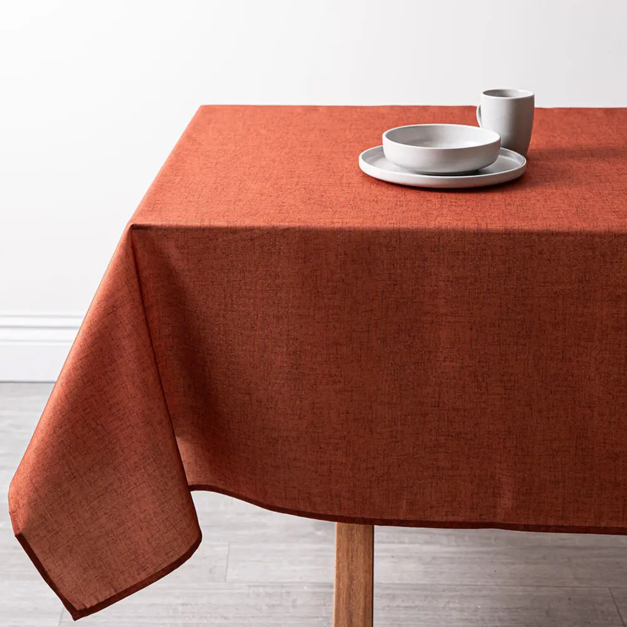 Nappe rectangulaire en polyester Orange 148x320"