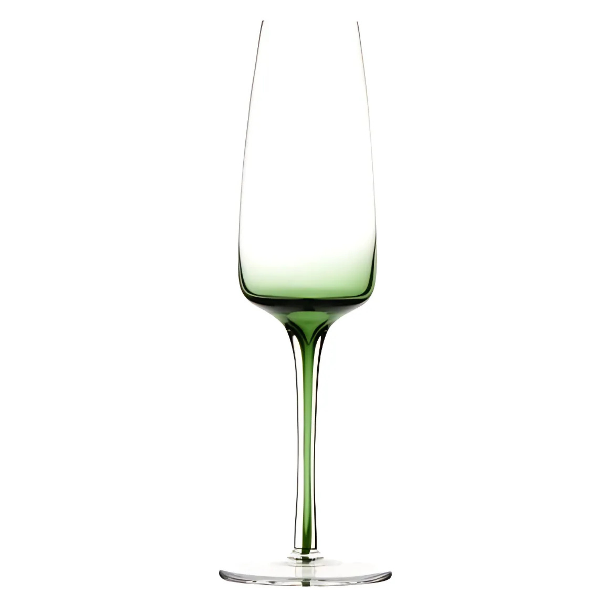 Set of 4 Gem Emerald 200ml Champagne Flutes