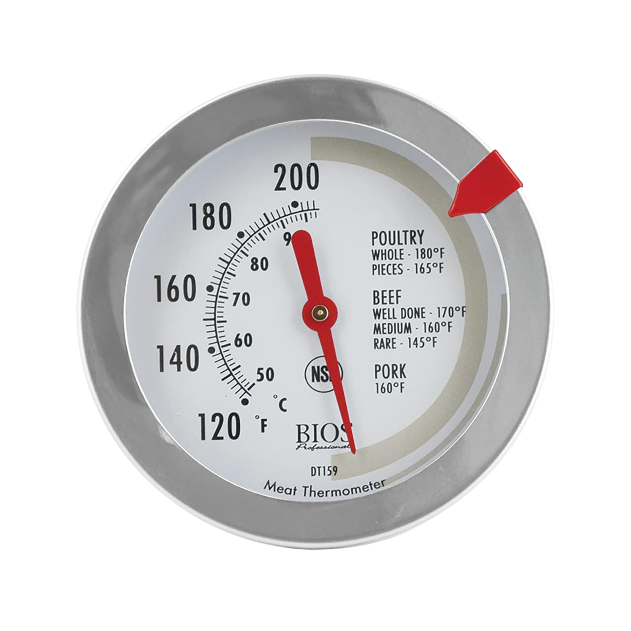 Thermomètre professionnel à viande et volaille à cadran - Bios