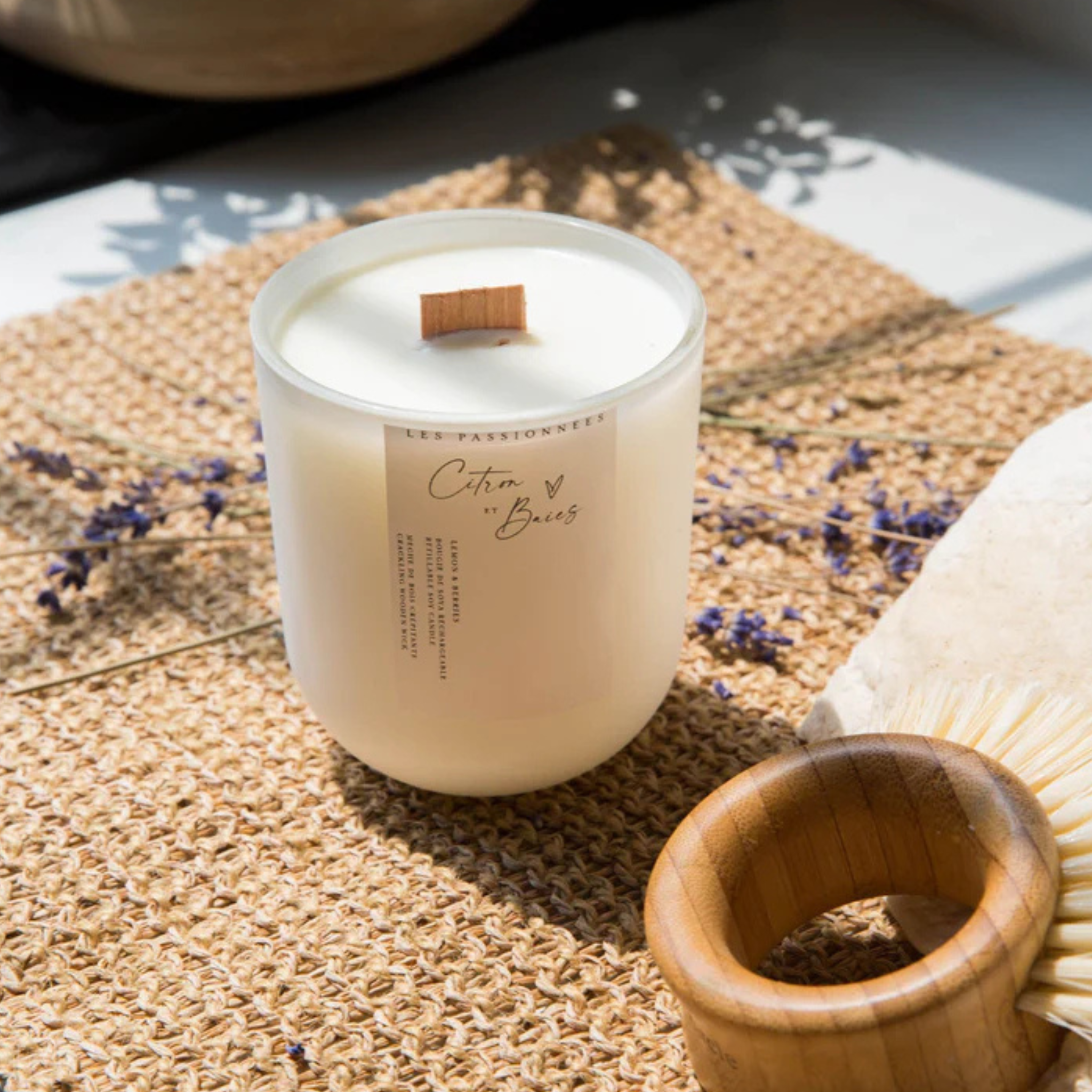 Chandelle rechargeable Citron & Baies 226g - Les Passionnées