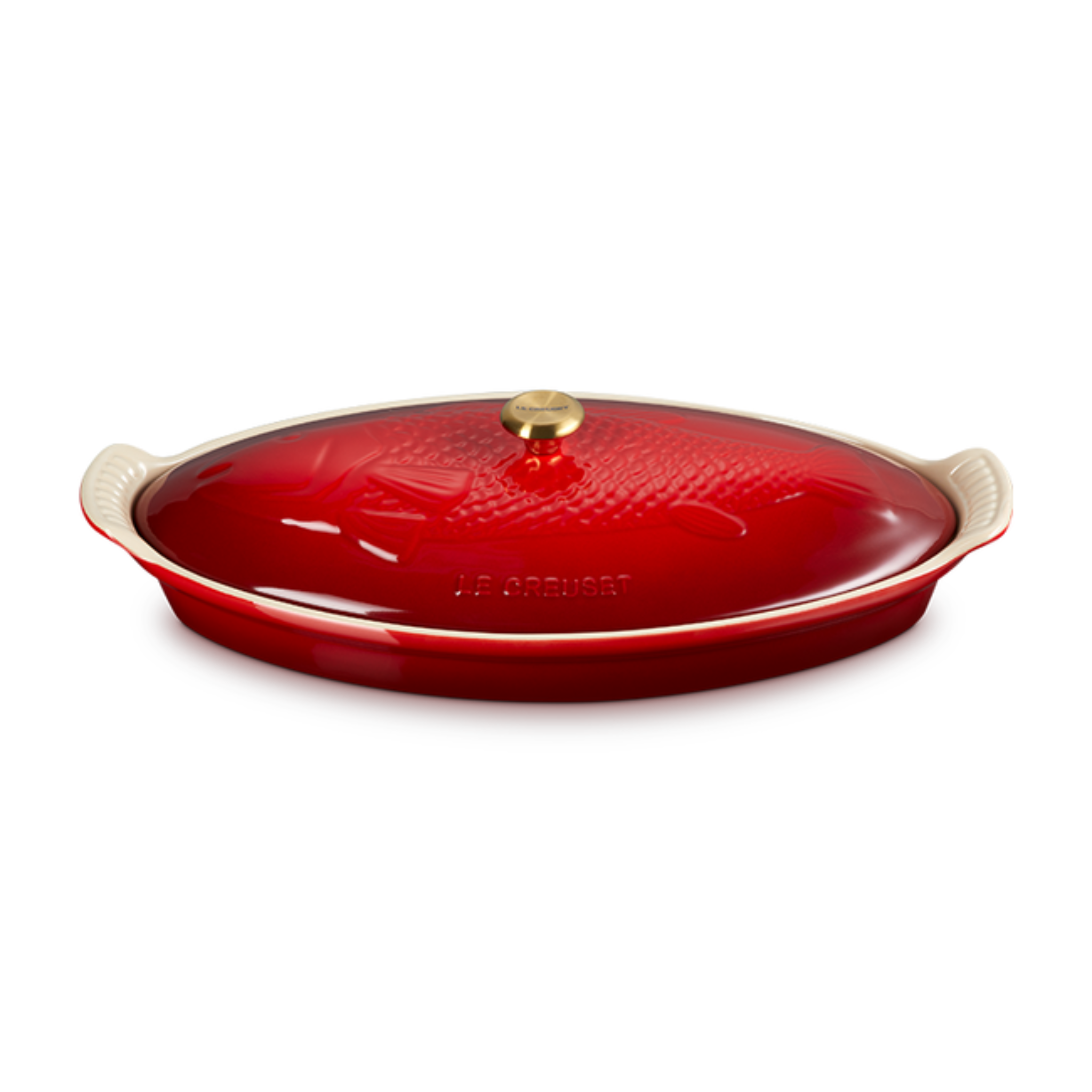 Le Creuset 1.6L Cherry Ceramic Fish Dish