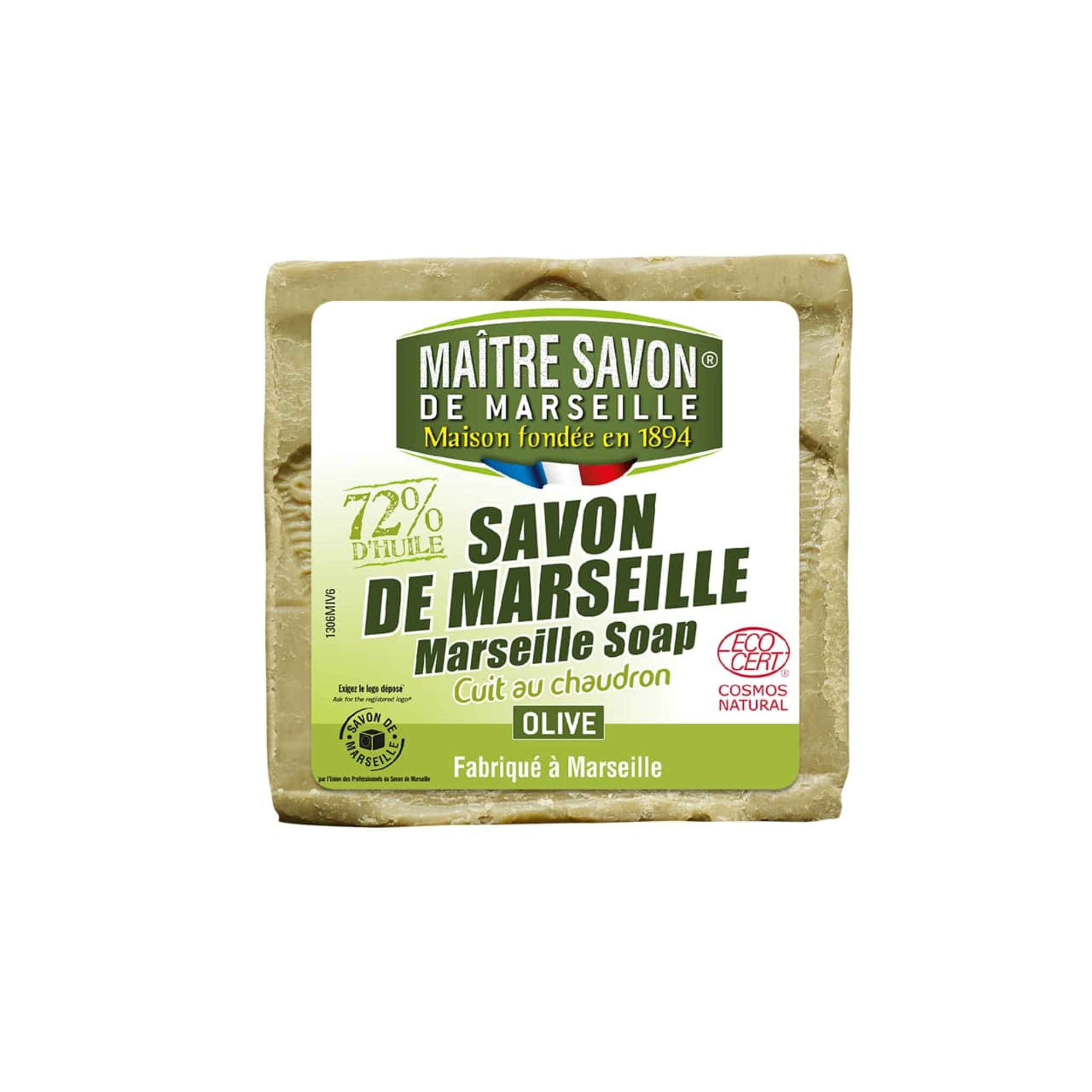 Cube de savon de Marseille Olive 300g - Maître Savon