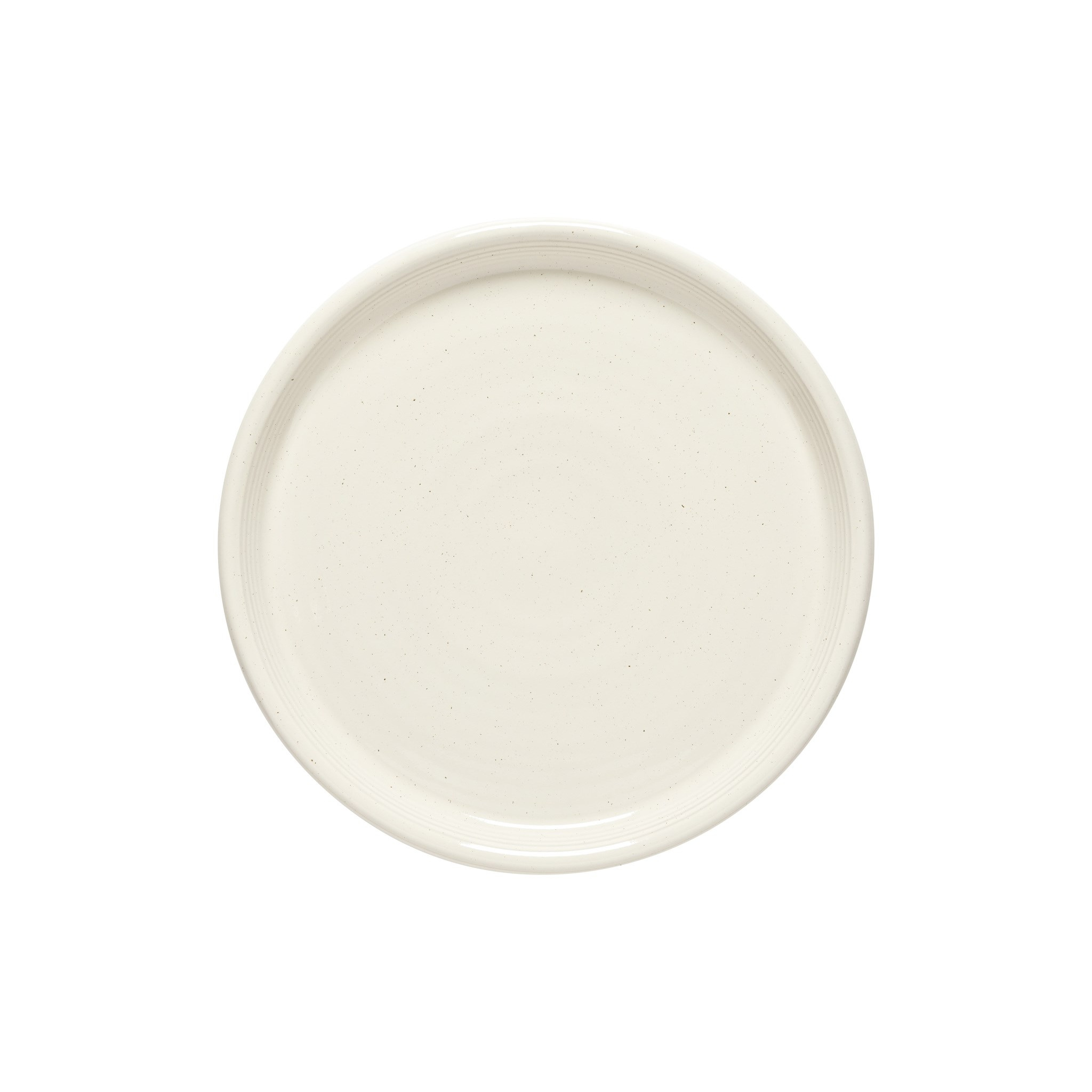 assiette en grès recyclé vue de dessus scotia vanilla